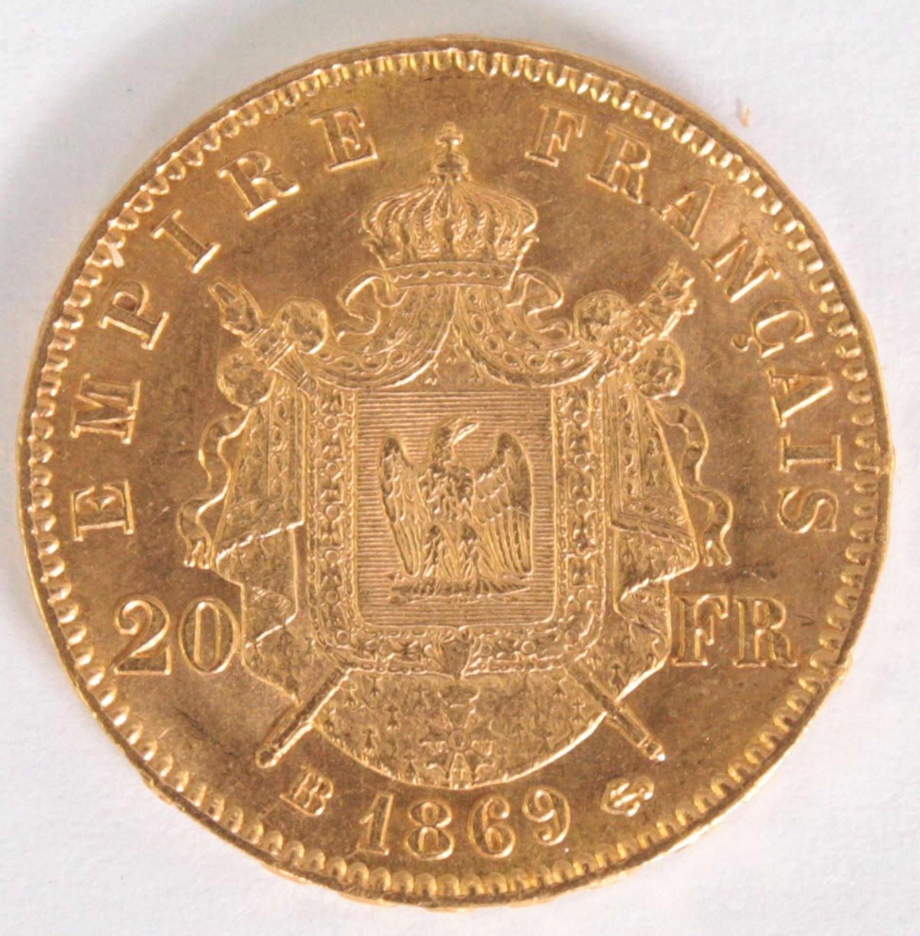 Frankreich, 20 Francs 1869, Napoleon III - Image 2 of 2