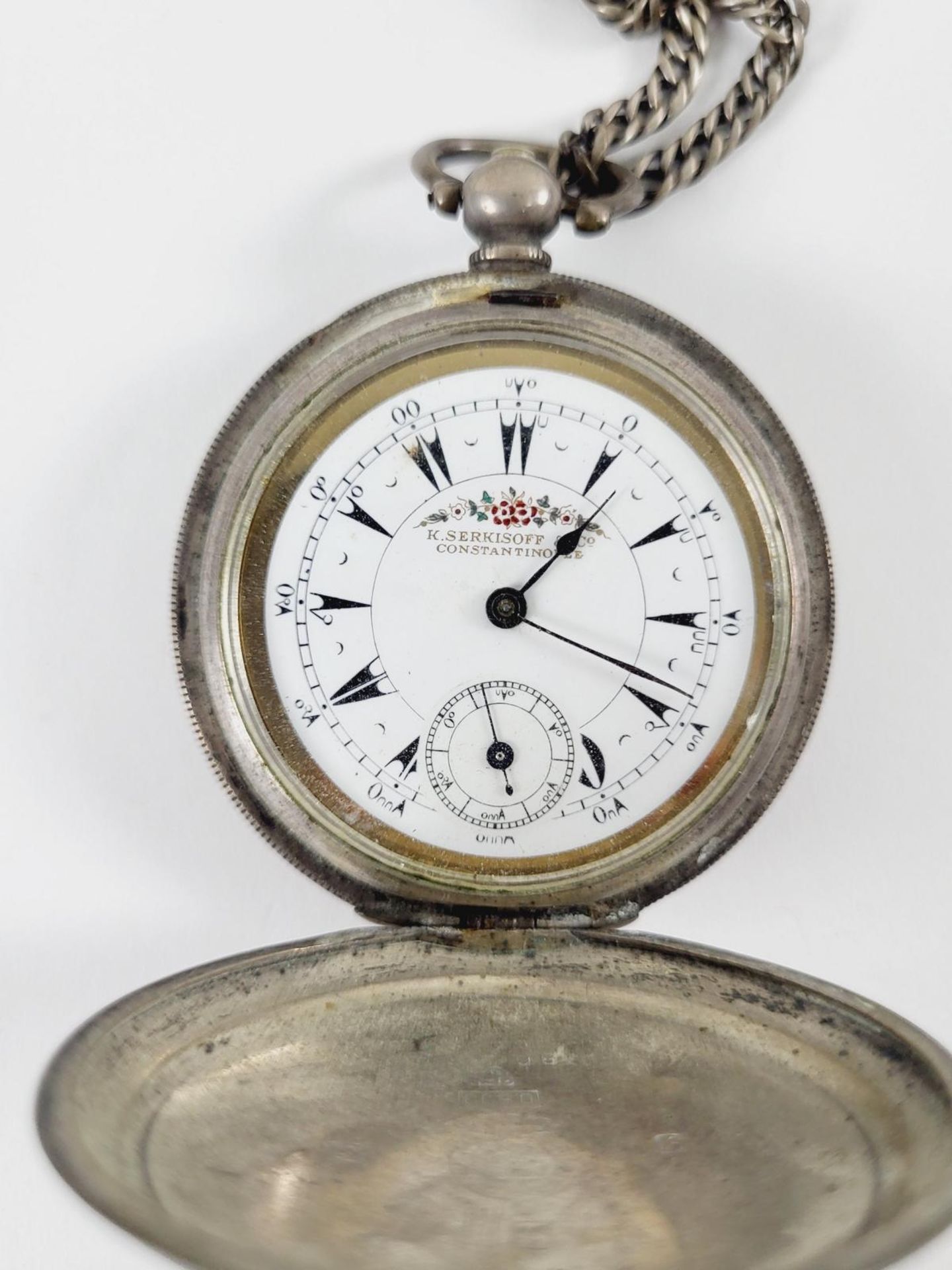 800er Silber Taschenuhr,  K. Serkisoff & Co. Constantinople, um 1890