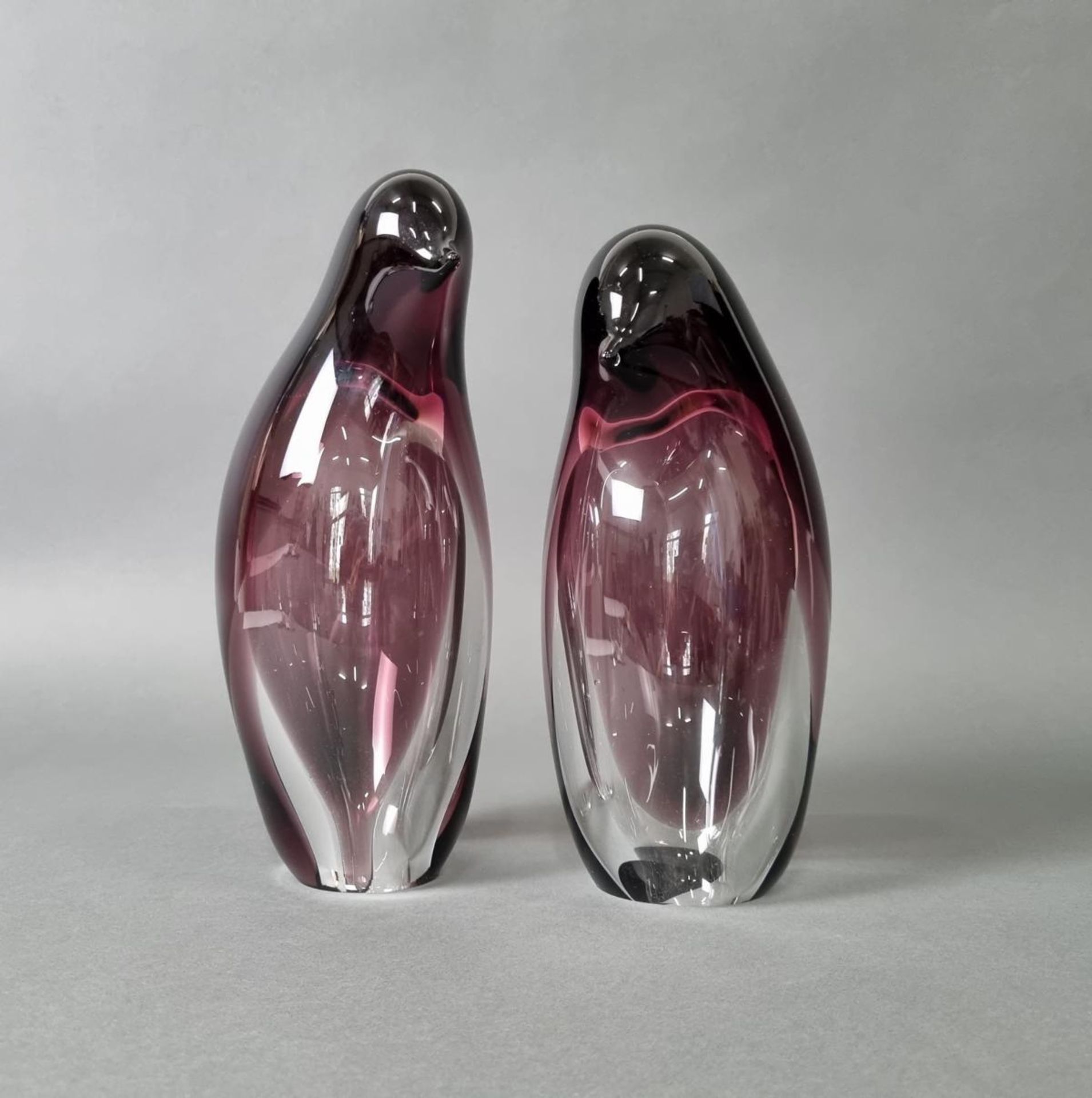 Paar Glasfiguren, "Pinguine". Lauscha