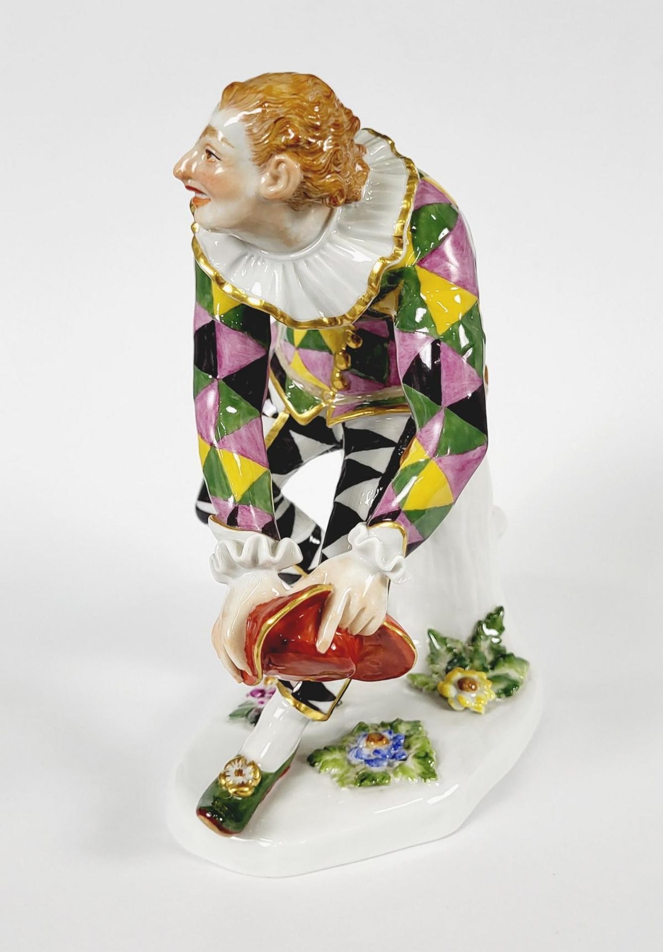 Meissen Figur "Komplimentierender Harlekin" aus der Commedia dell' Arte, I. Wahl - Image 2 of 4