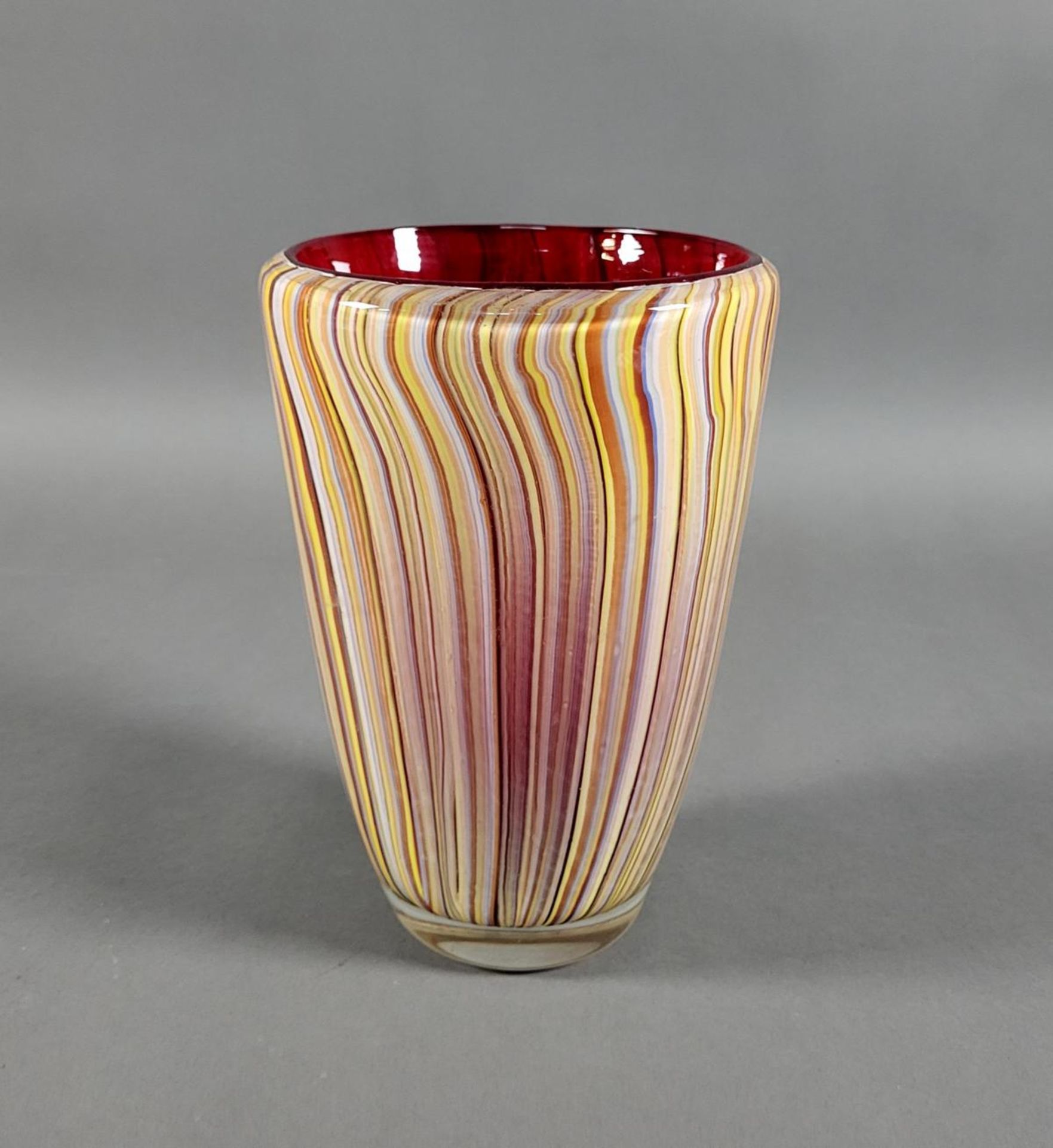 Glasziervase „Tesutto“ Gino Cenedese zugeschrieben, Murano 1960er Jahre - Image 2 of 2