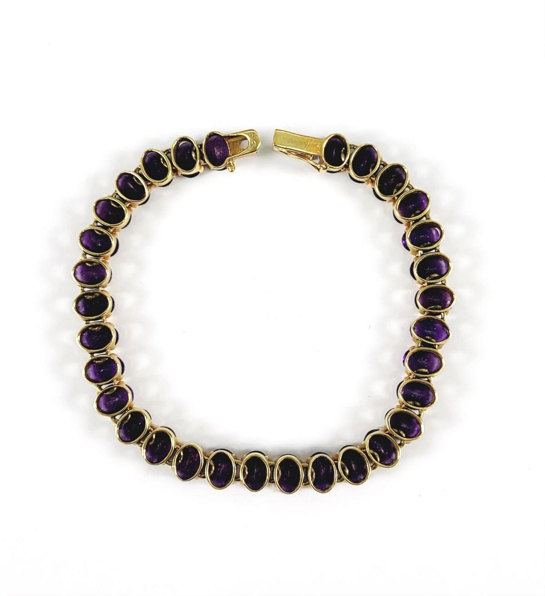 Armband mit Amethysten, 18 Karat Gelbgold - Image 2 of 2