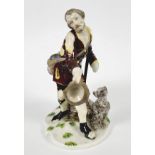 Nymphenburg Figur "Bettler mit Hund" - Marktfigur