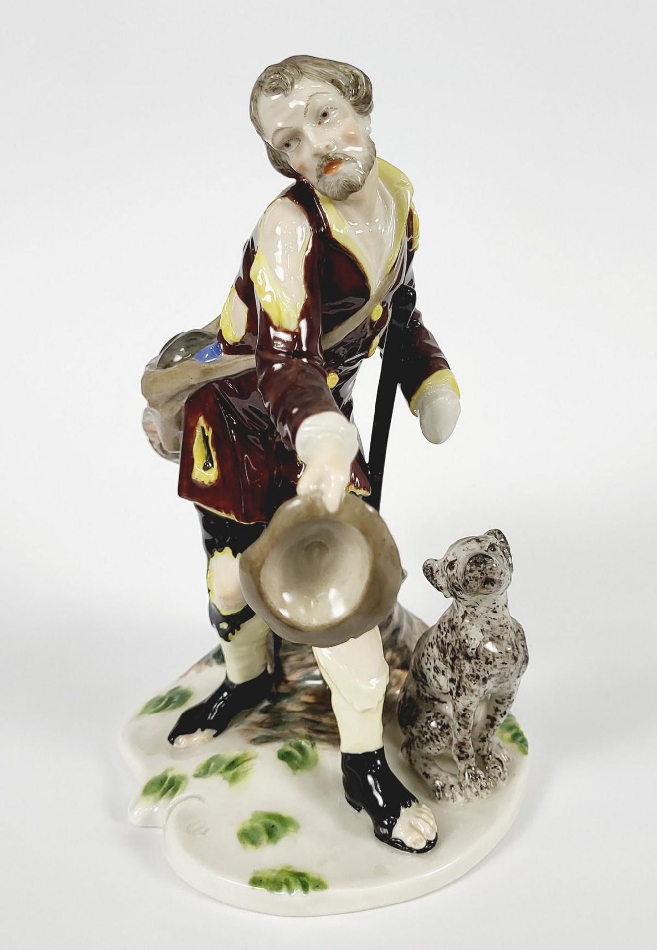 Nymphenburg Figur "Bettler mit Hund" - Marktfigur