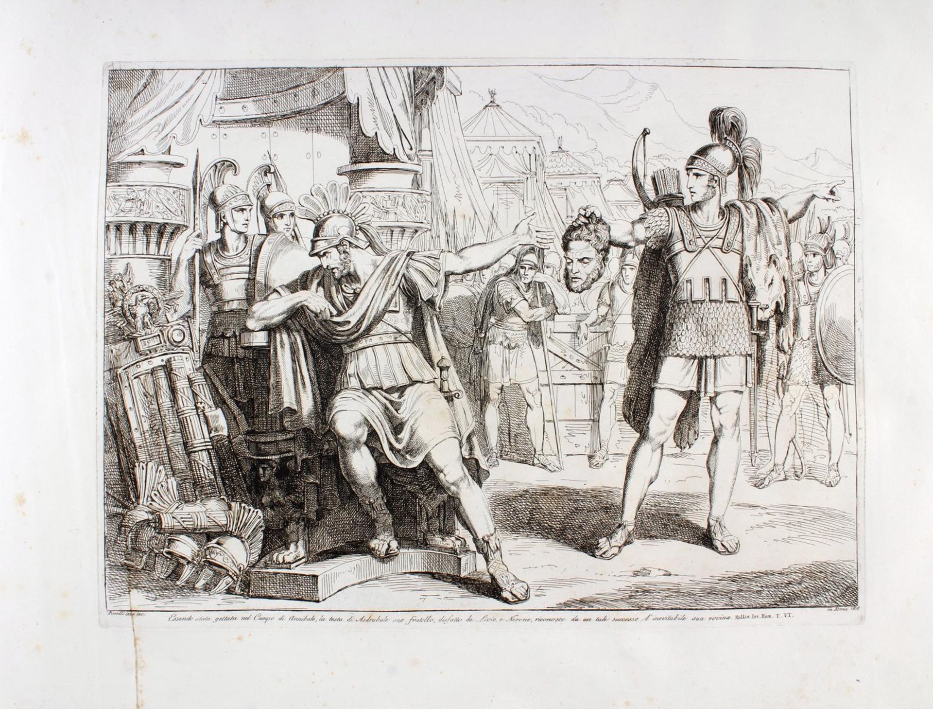 Album mit 97 Kupfertafeln, Istoria Romana von Bartolomeo Pinelli - Bild 16 aus 23