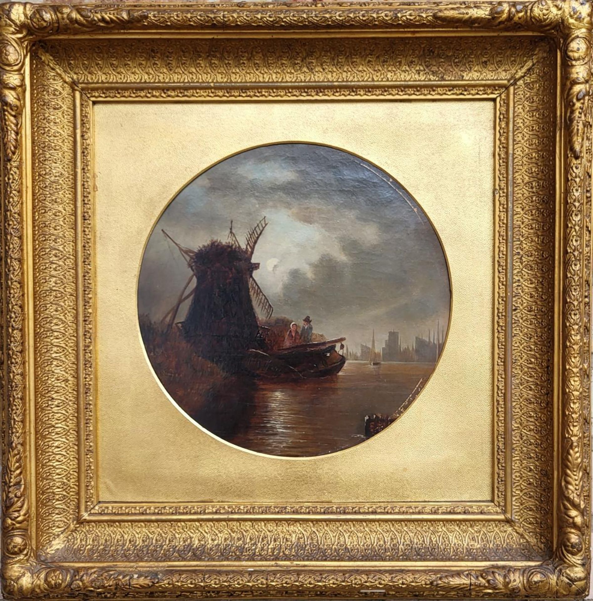 Alfred Montague (1832-1882). "Holländische Landschaft