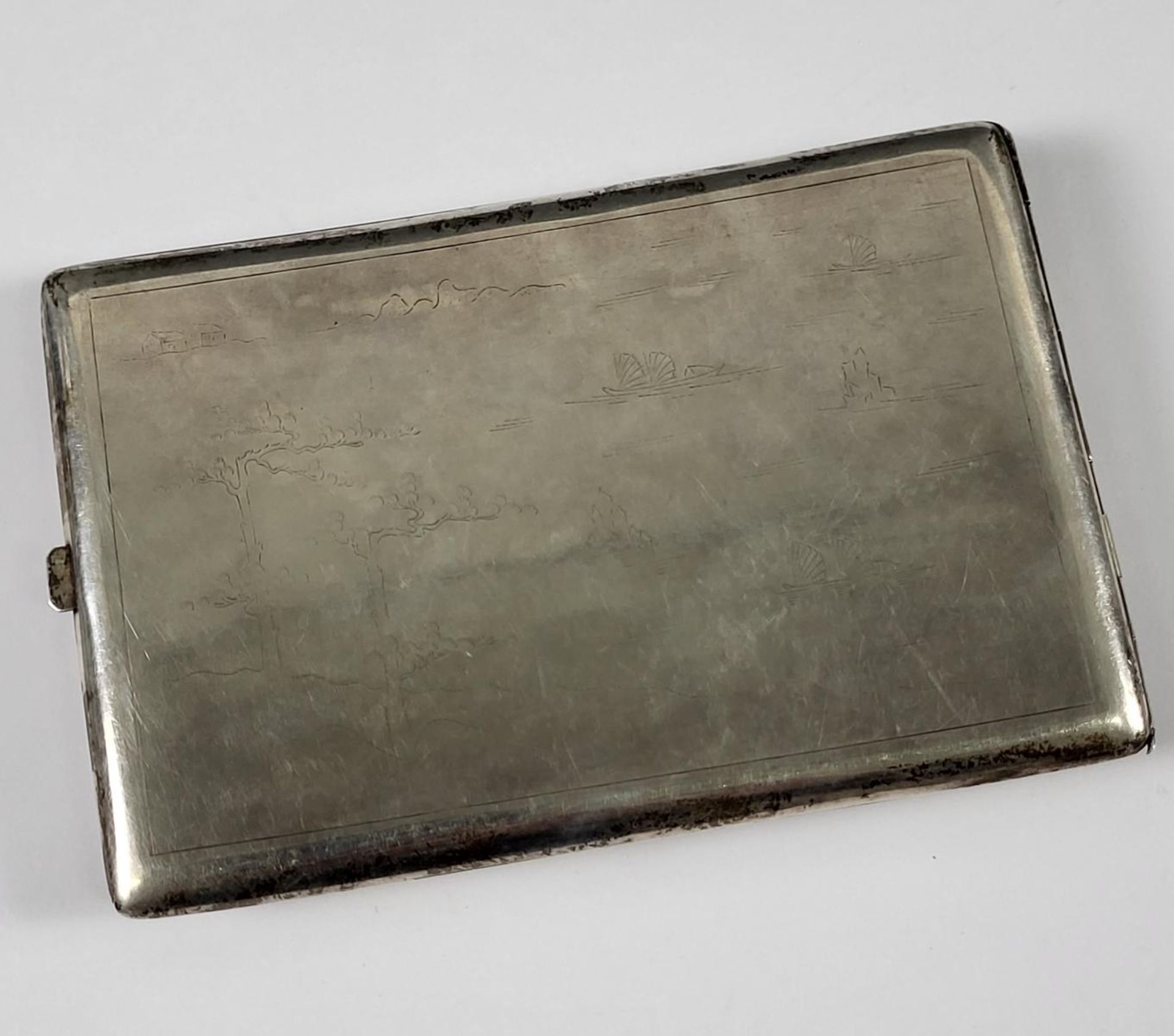 800er Silber Zigaretten-Etui, VIETNAM, 1. Hälfte 20. Jh. - Bild 2 aus 4