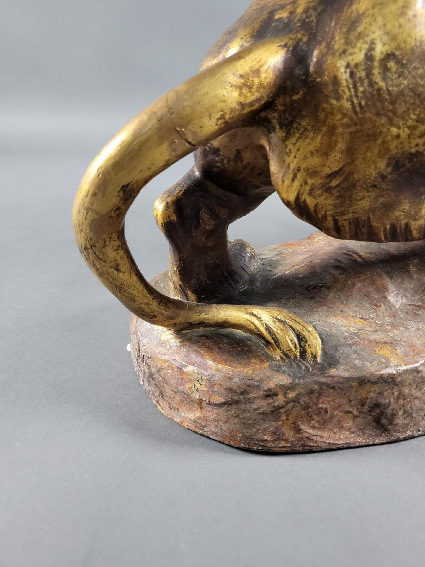 Armand Fagotto, Keramikskulptur, Löwin mit einer Schlange kämpfend - Bild 5 aus 5