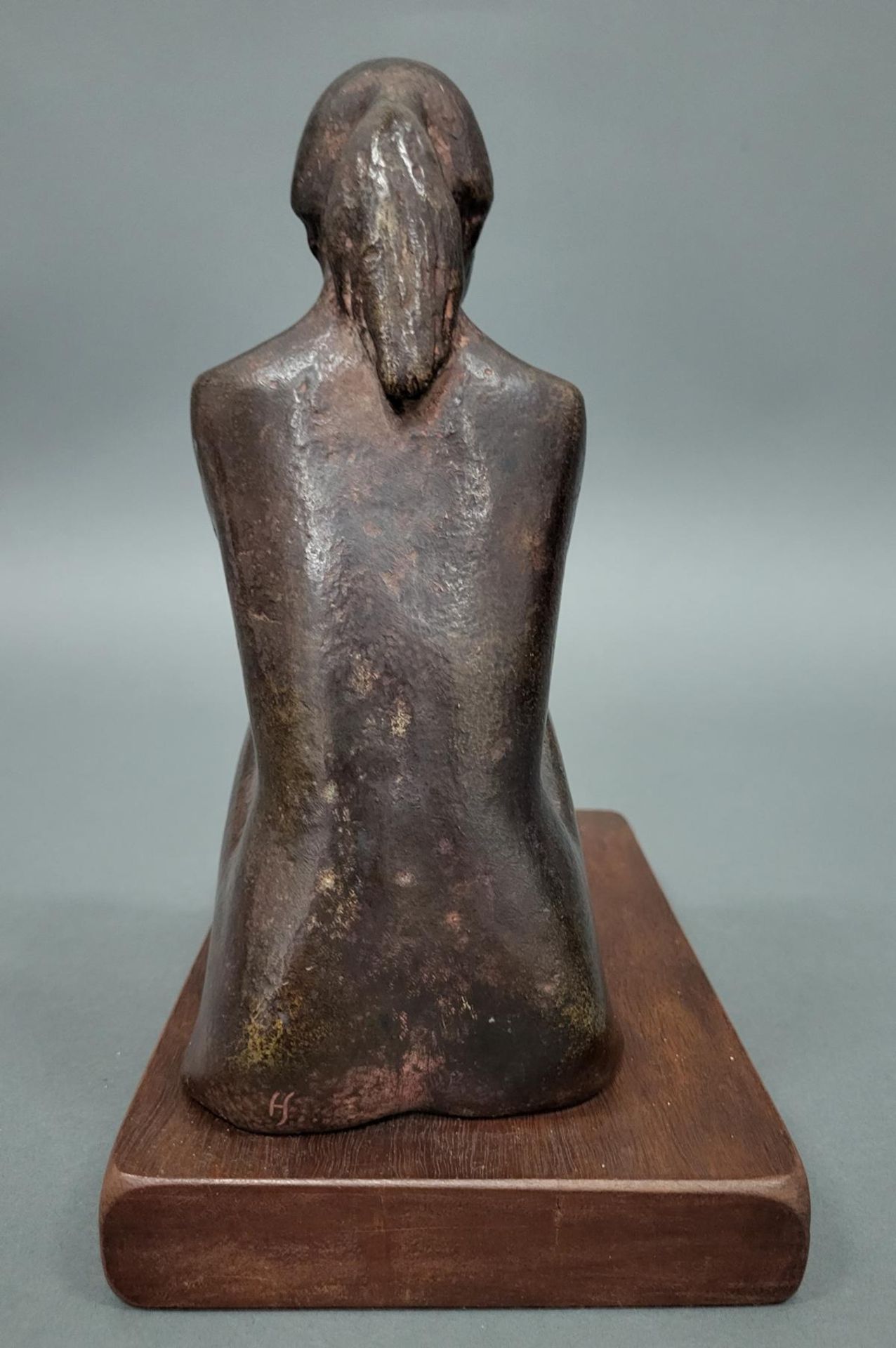 Bronzefigur, Sitzender weiblicher Akt - Image 3 of 4
