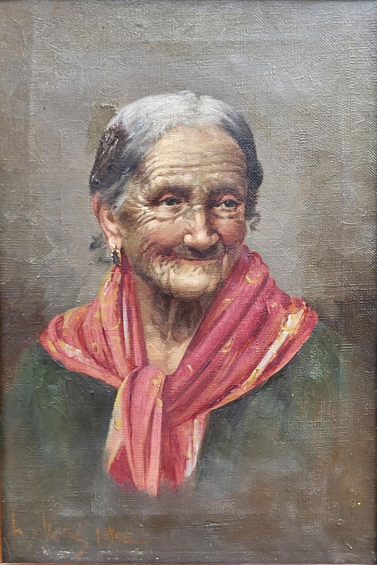 Gemälde, Ältere Frau um 1900