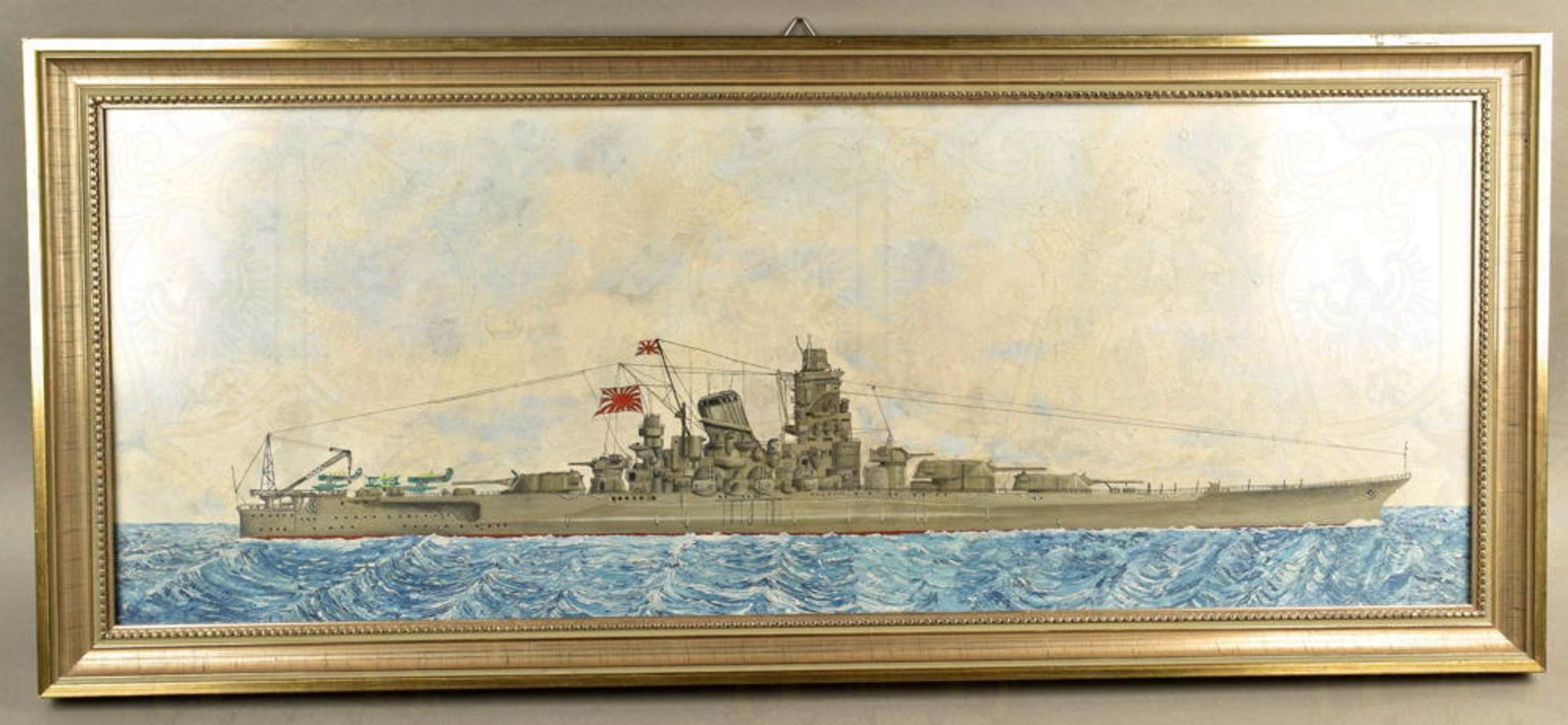 ÖLGEMÄLDE JAPANISCHES SCHLACHTSCHIFF YAMATO - Bild 2 aus 4