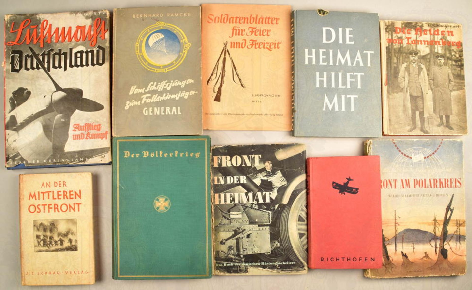 LOT 18 TITEL MILITÄRLITERATUR 1. UND 2. WELTKRIEG