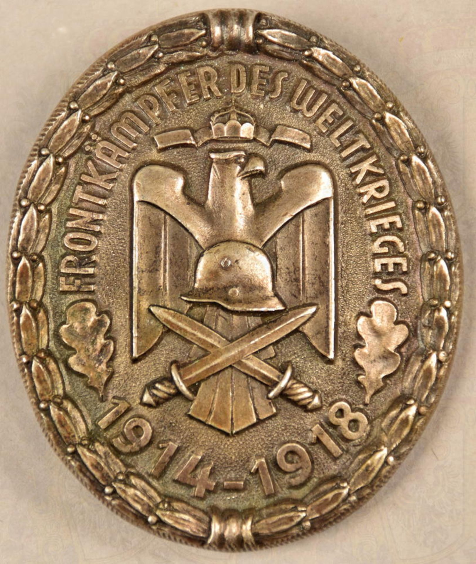ABZEICHEN FRONTKÄMPFER DES WELTKRIEGES 1914/18 E.V.
