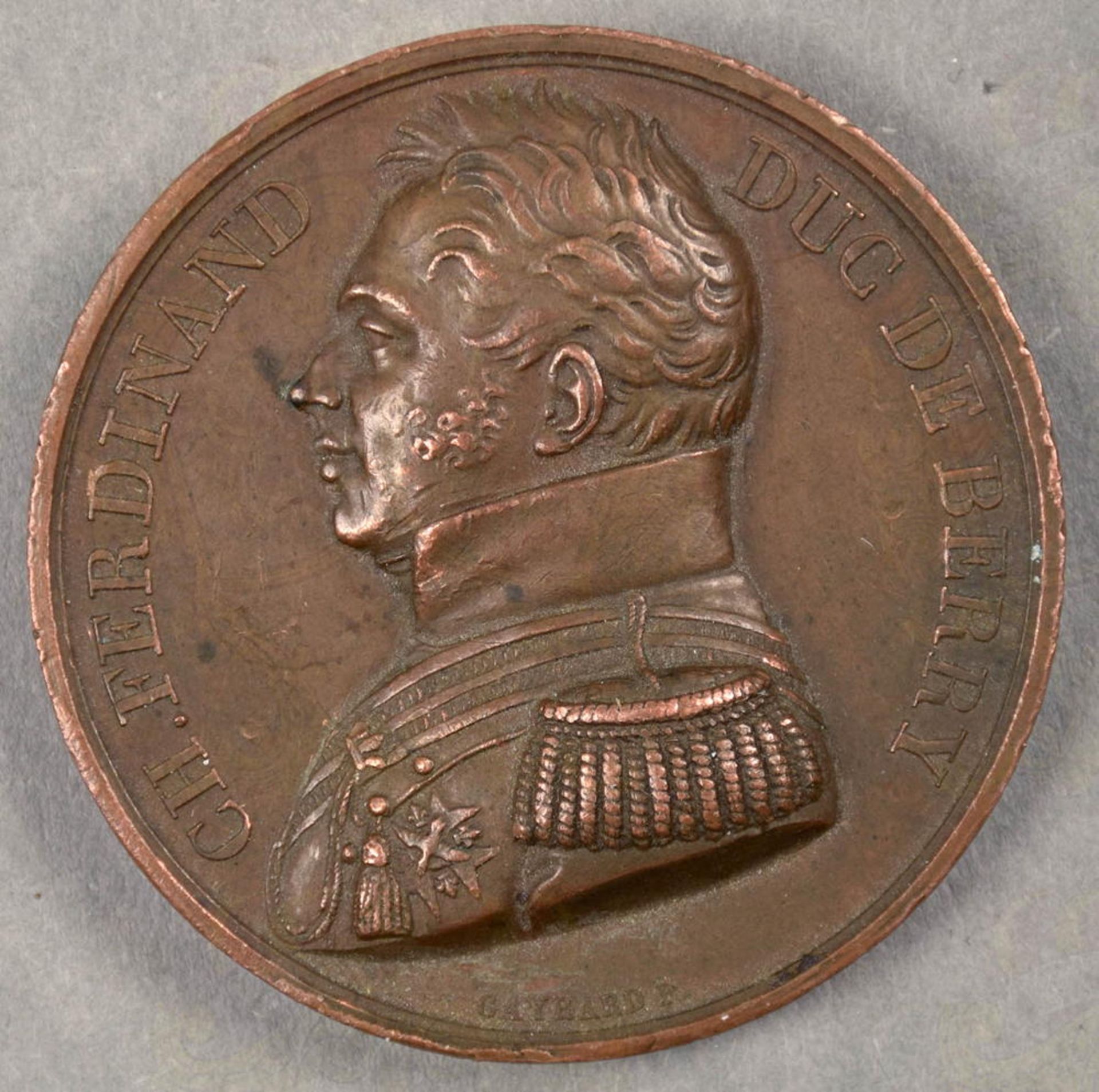 BRONZEMEDAILLE CHARLES DUC DE BERRY - Bild 2 aus 4