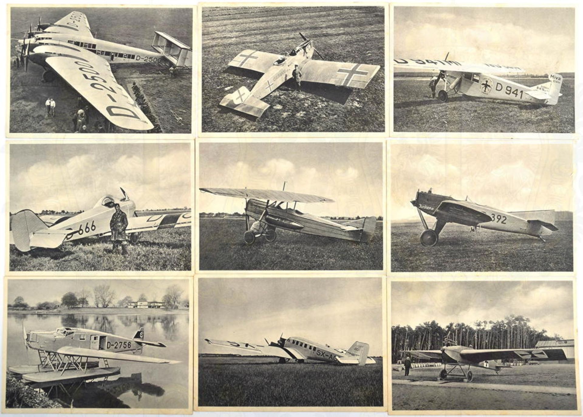 15 TYPENKARTEN JUNKERS-FLUGZEUGE