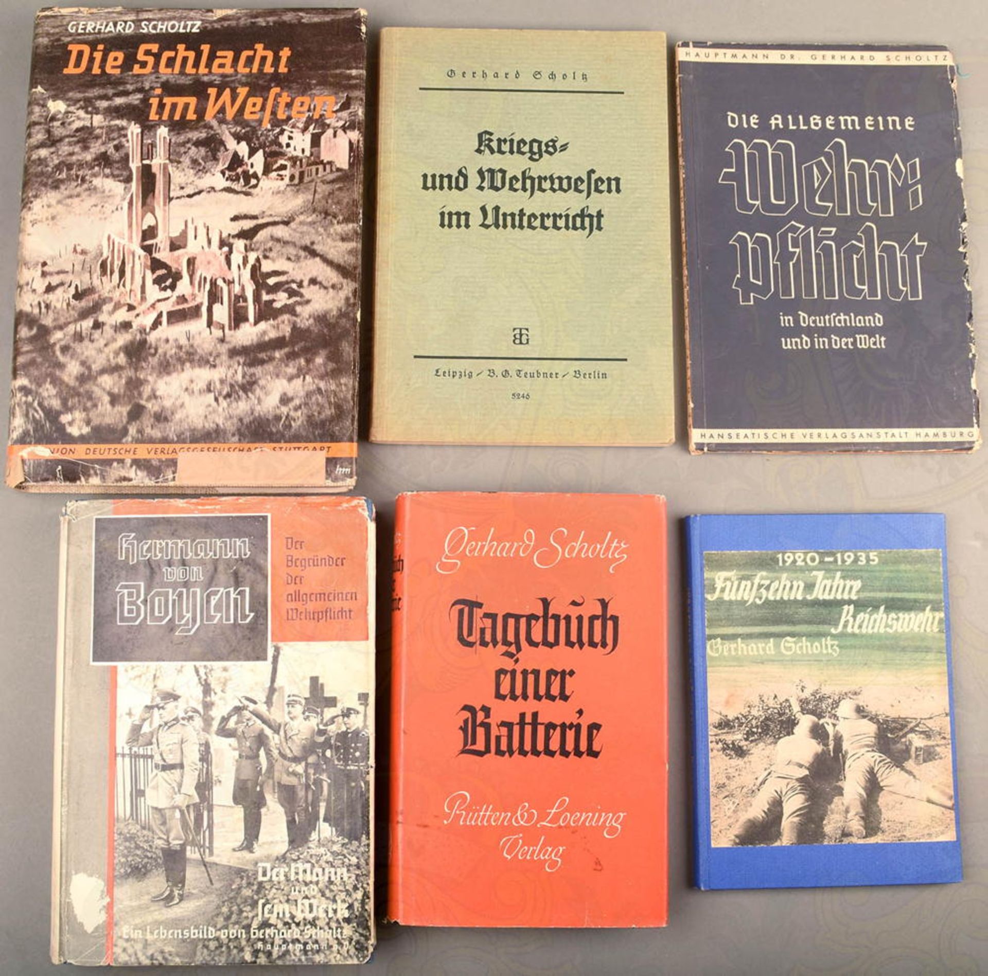 6 TITEL VON HAUPTMANN GERHARD SCHOLZ