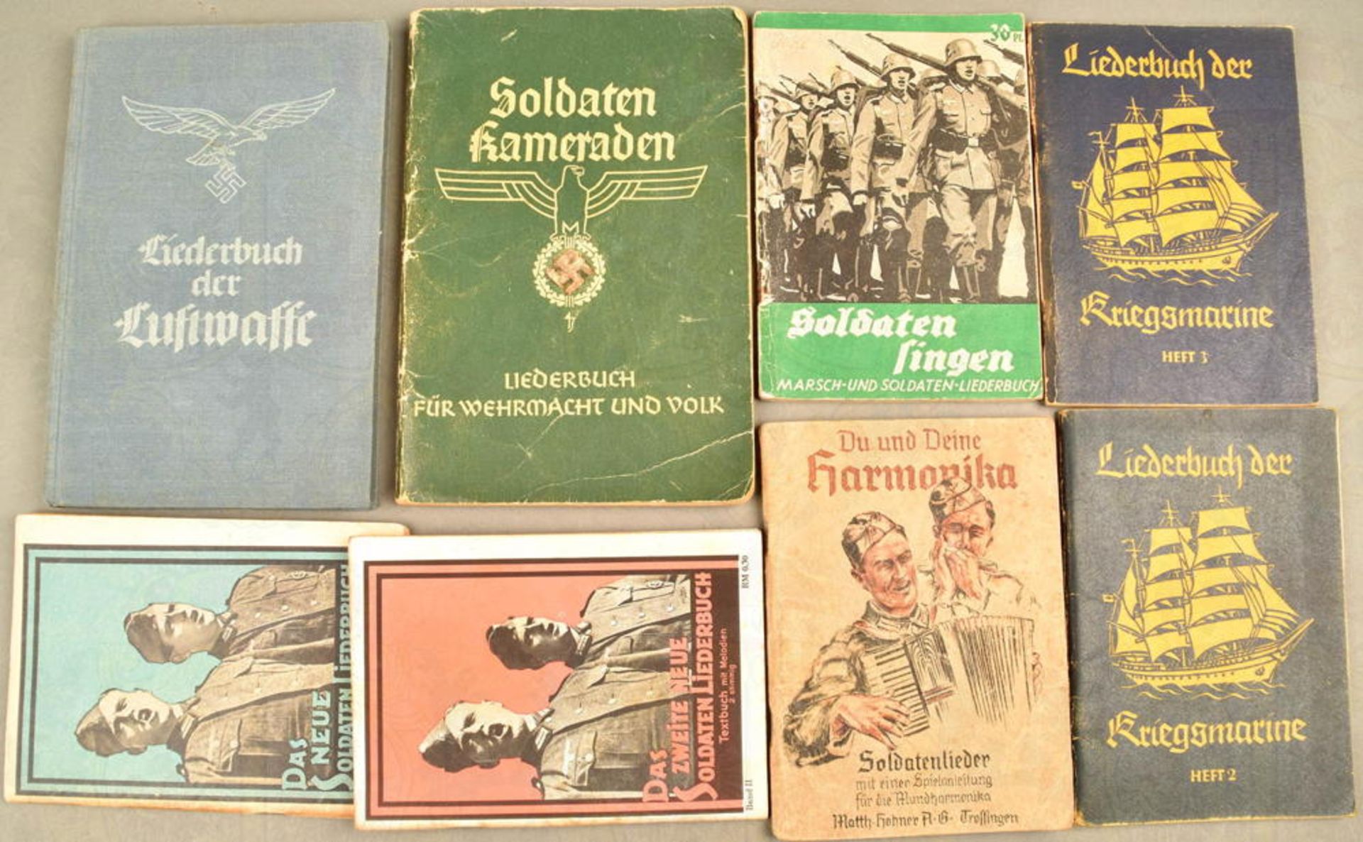 8 Soldaten-Liederbücher Wehrmacht