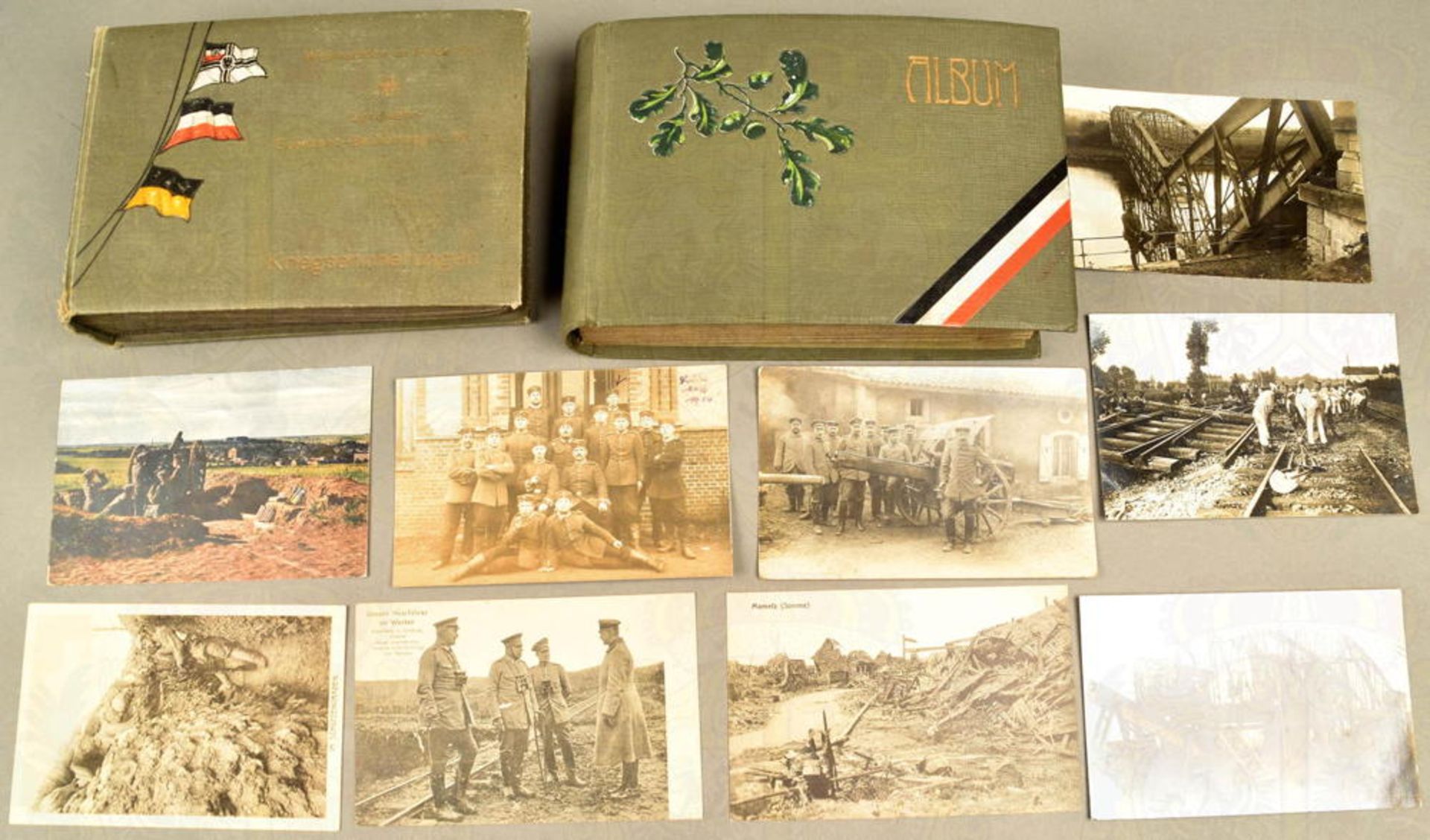 2 Postkartenalben 1. Weltkrieg