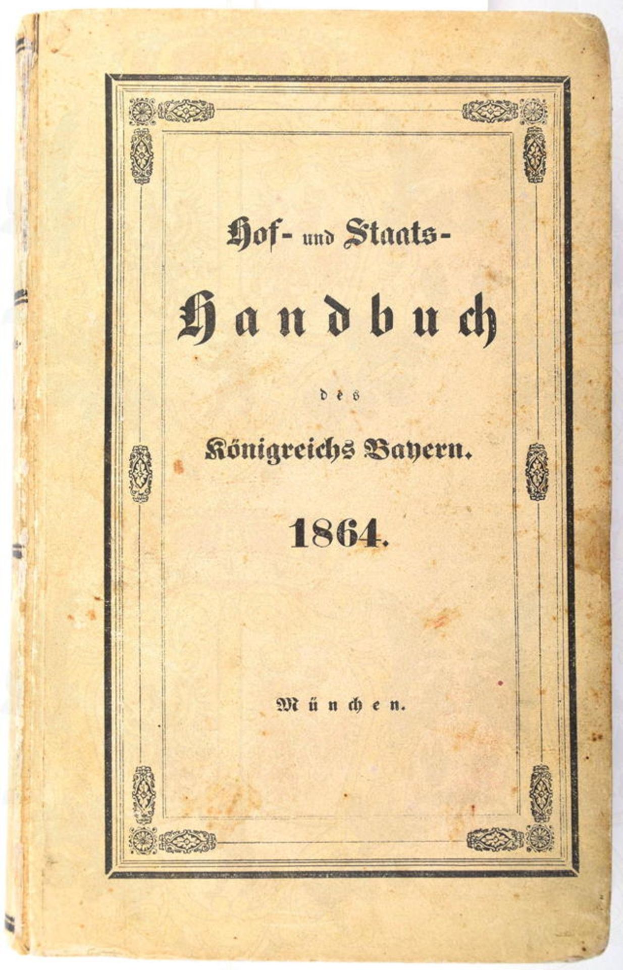 HOF- UND STAATSHANDBUCH KÖNIGREICH BAYERN 1864