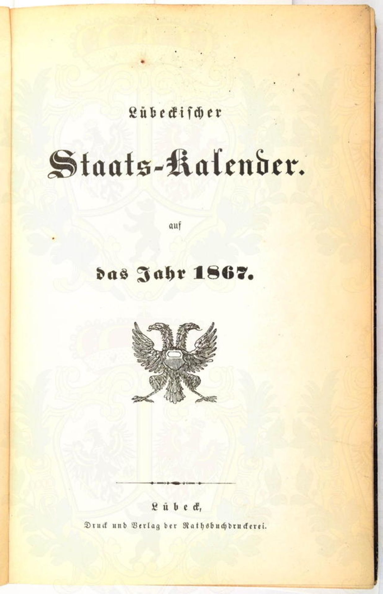 LÜBECKISCHER STAATS-KALENDER 1867
