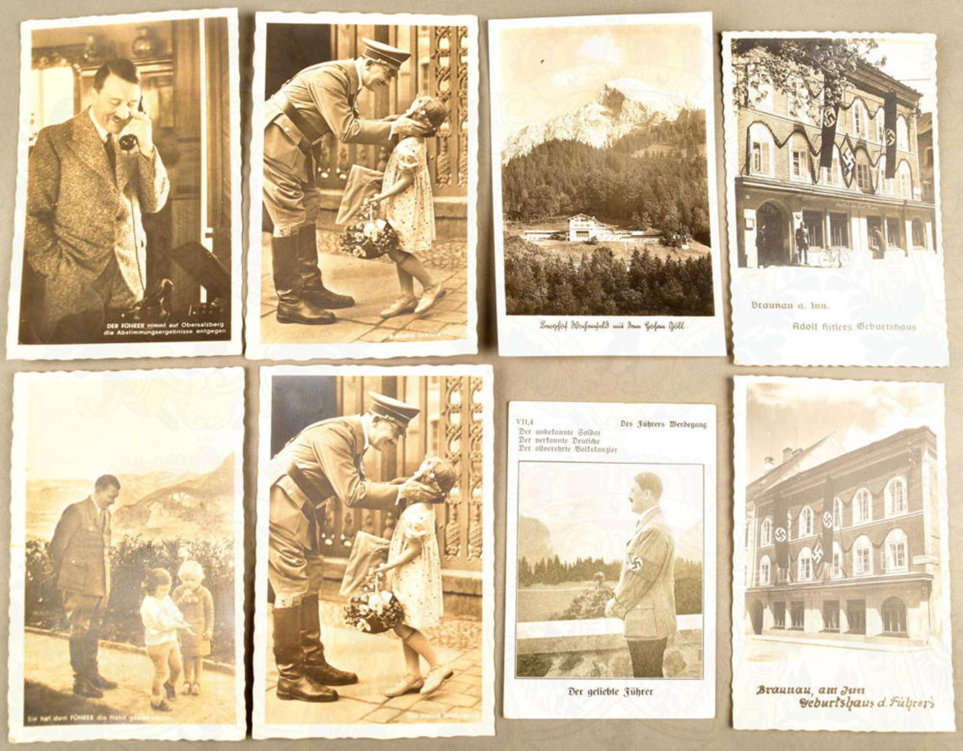 20 AK Adolf Hitler, Braunau am Inn und Berghof