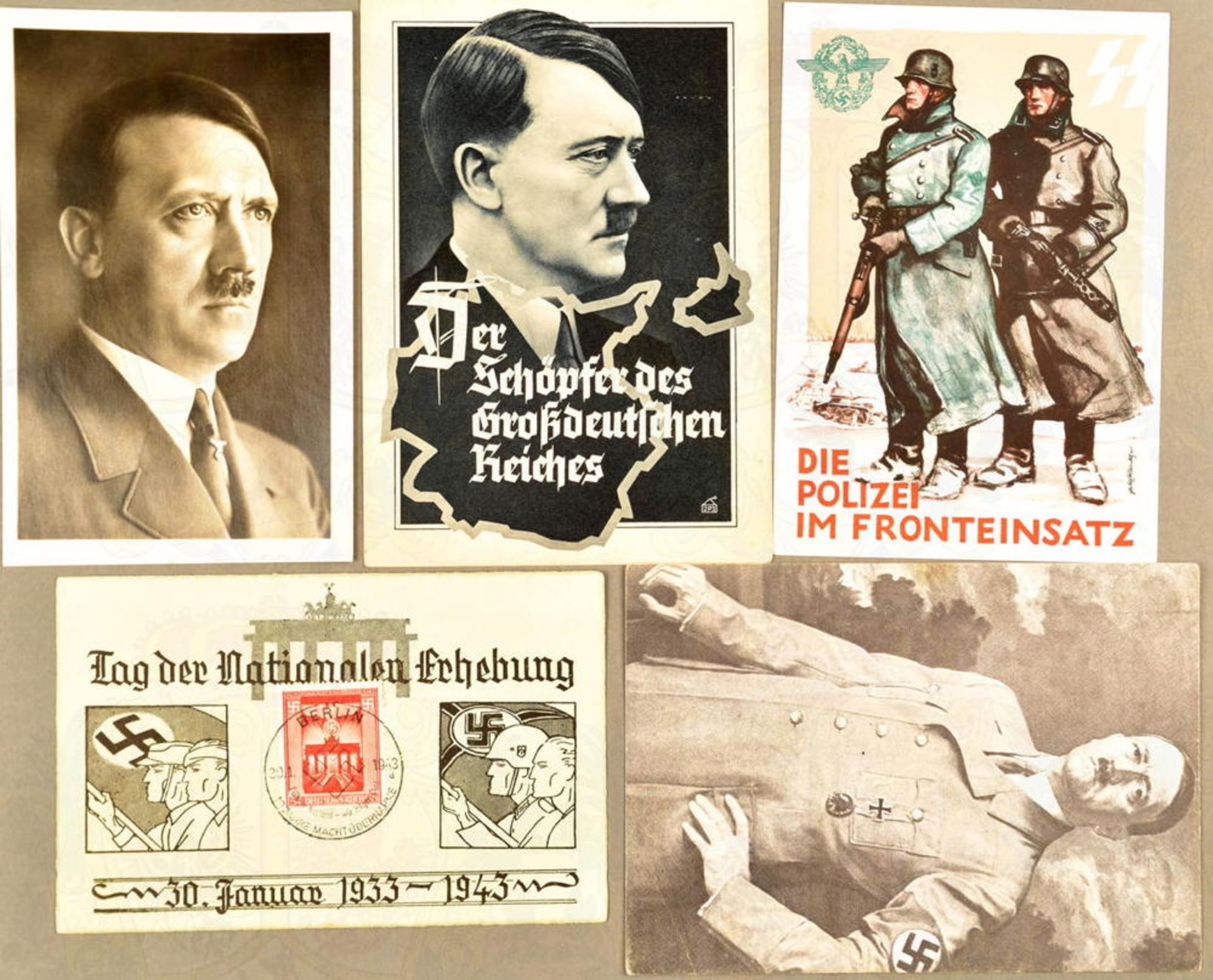 4 Propagandakarten 3. Reich