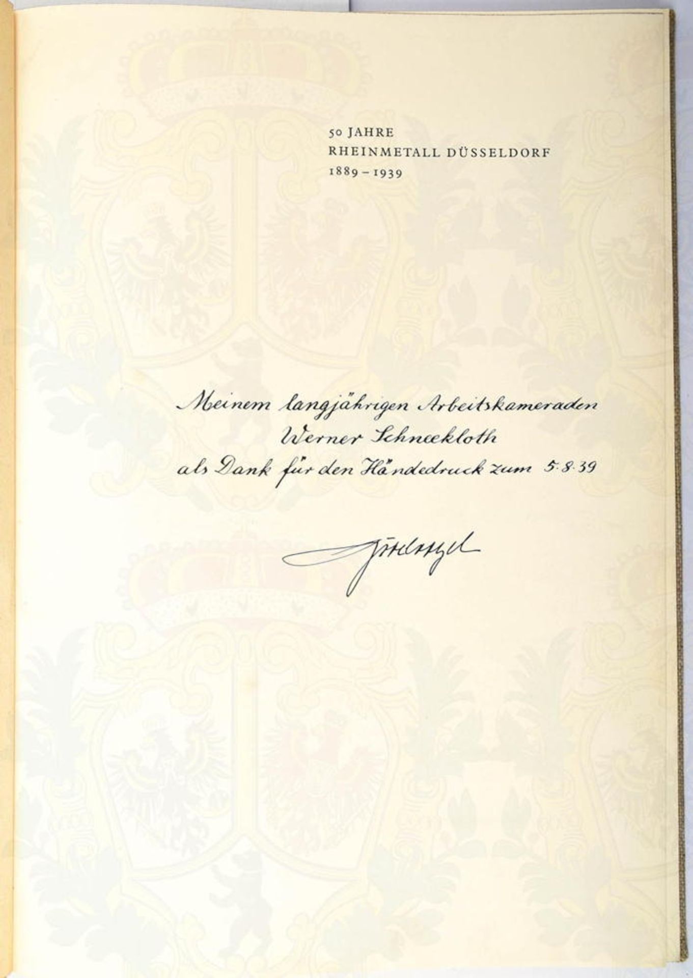 50 JAHRE RHEINMETALL DÜSSELDORF 1889-1939