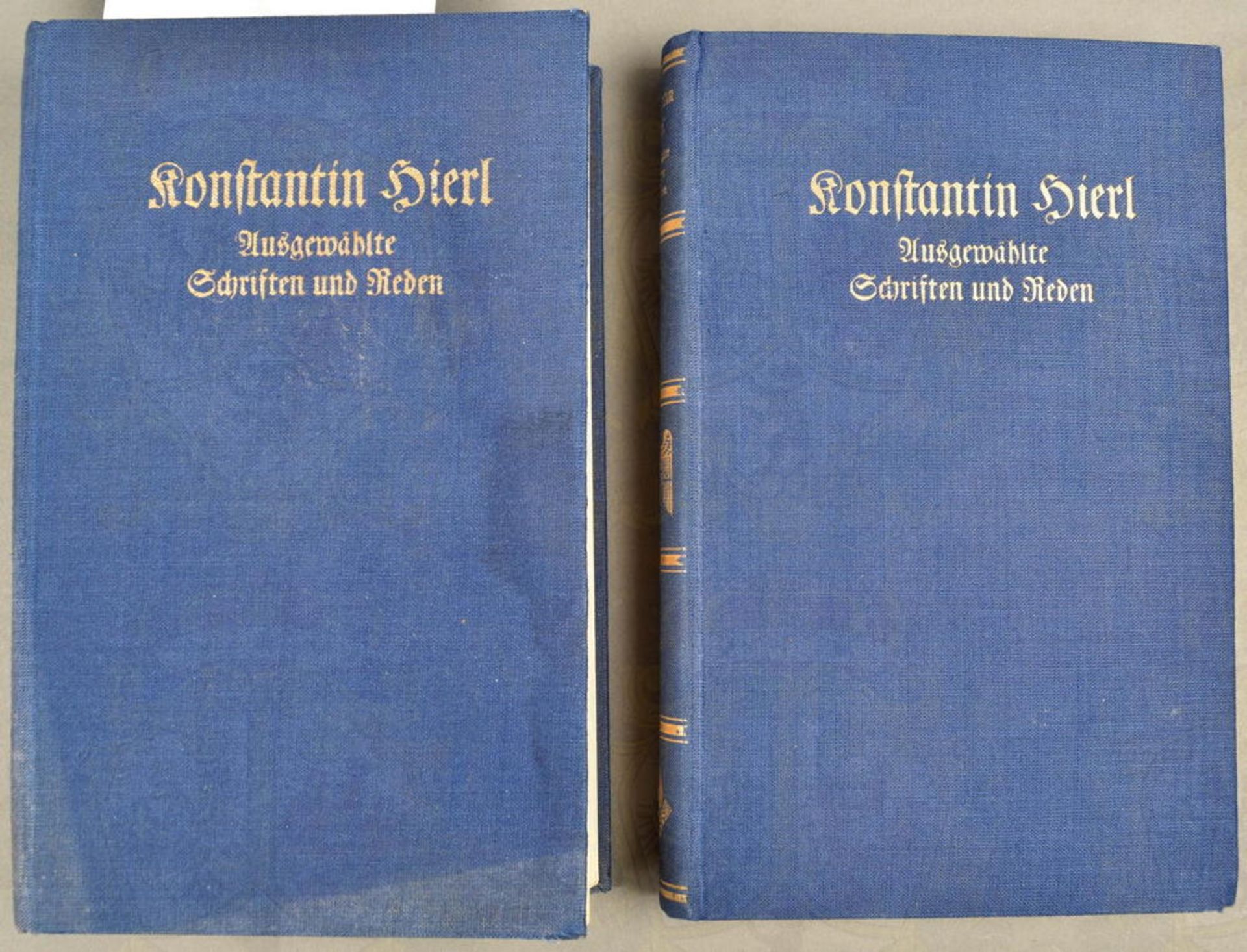 2 Bände Konstantin Hierl Ausgewählte Schriften und Reden