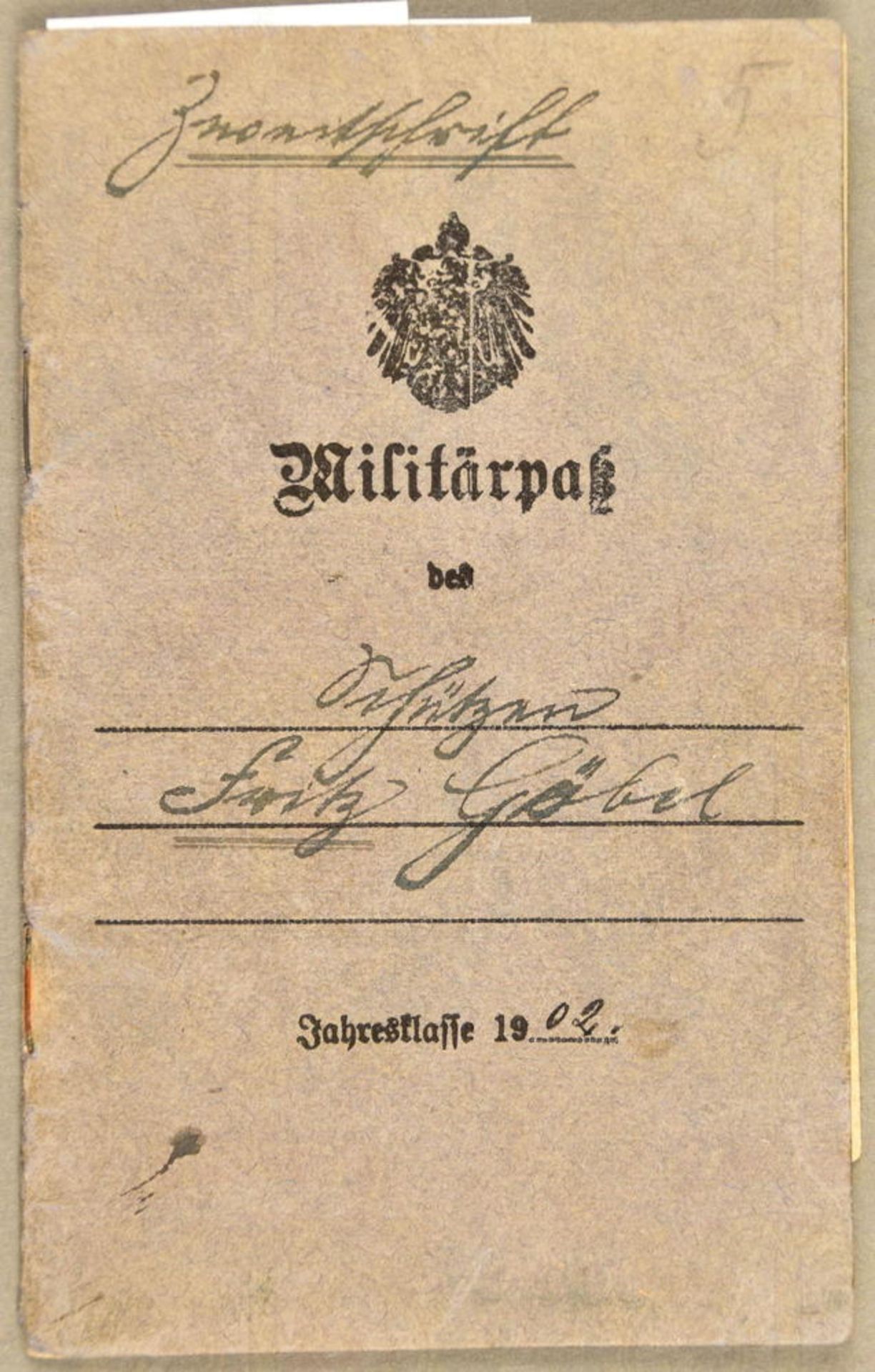 Militärpass eines Matrosen