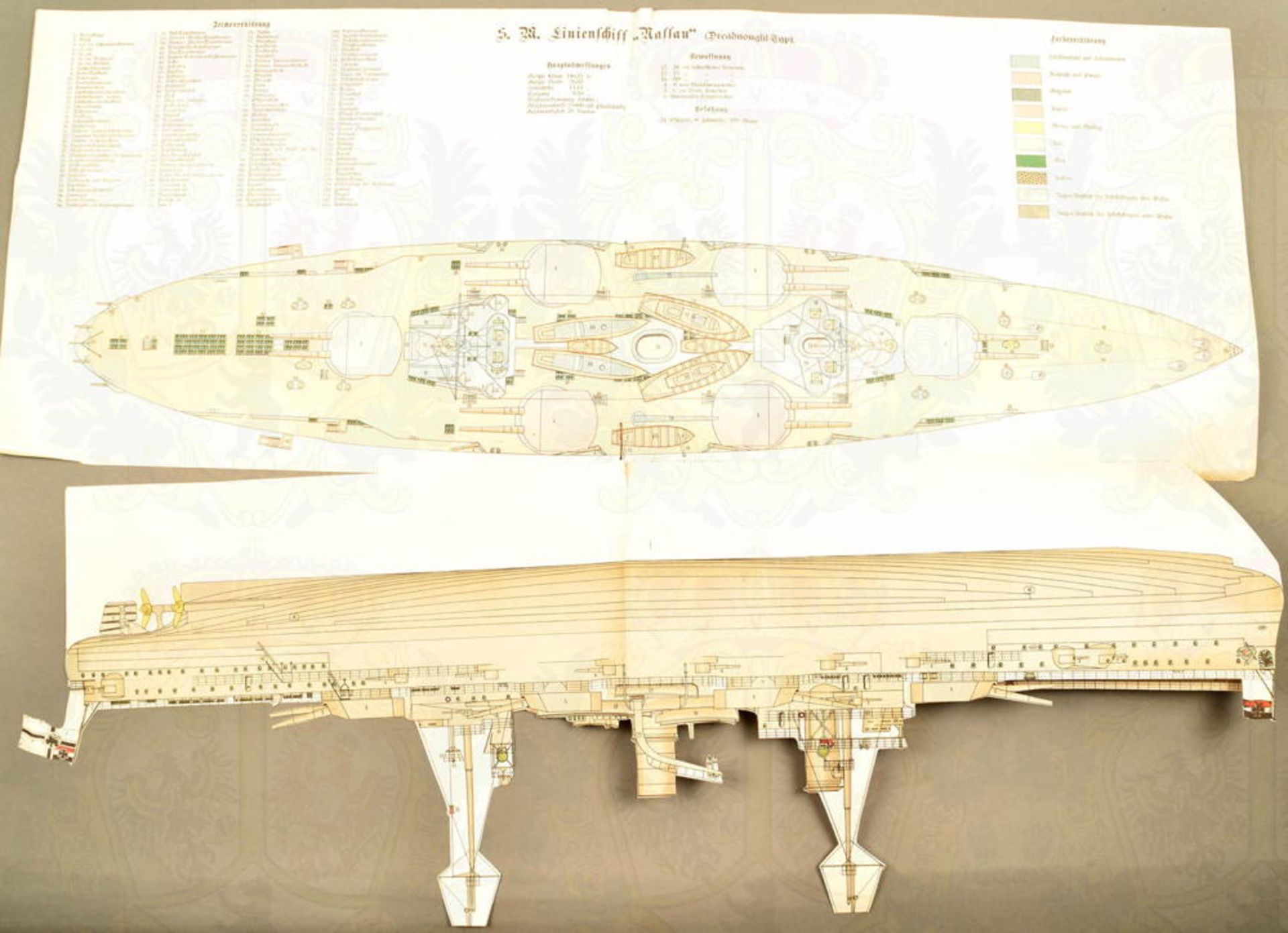 Grosser farbiger Schnittplan - Image 3 of 3