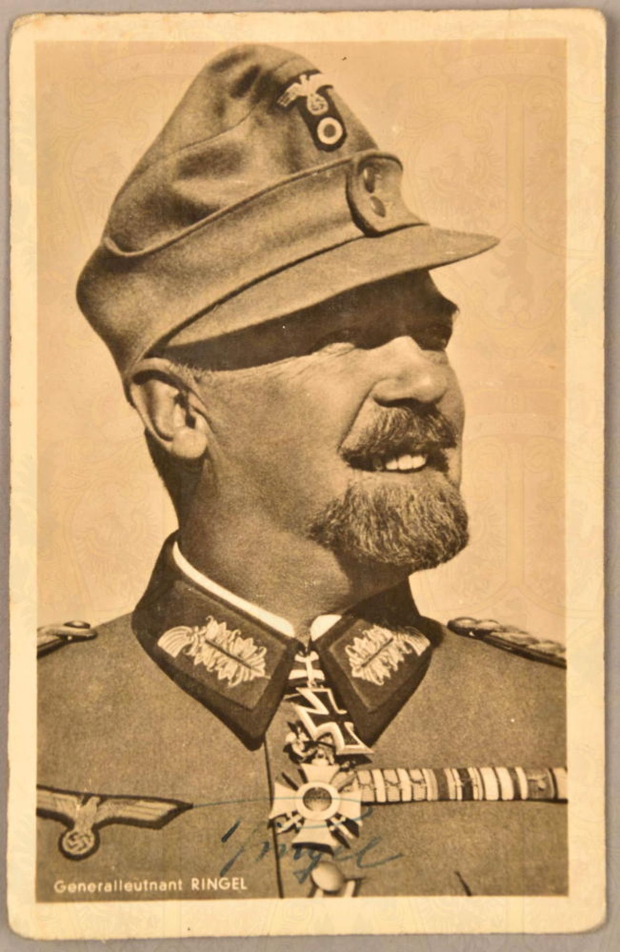 Original signature of mountain troop general Julius Ringel - Image 2 of 2