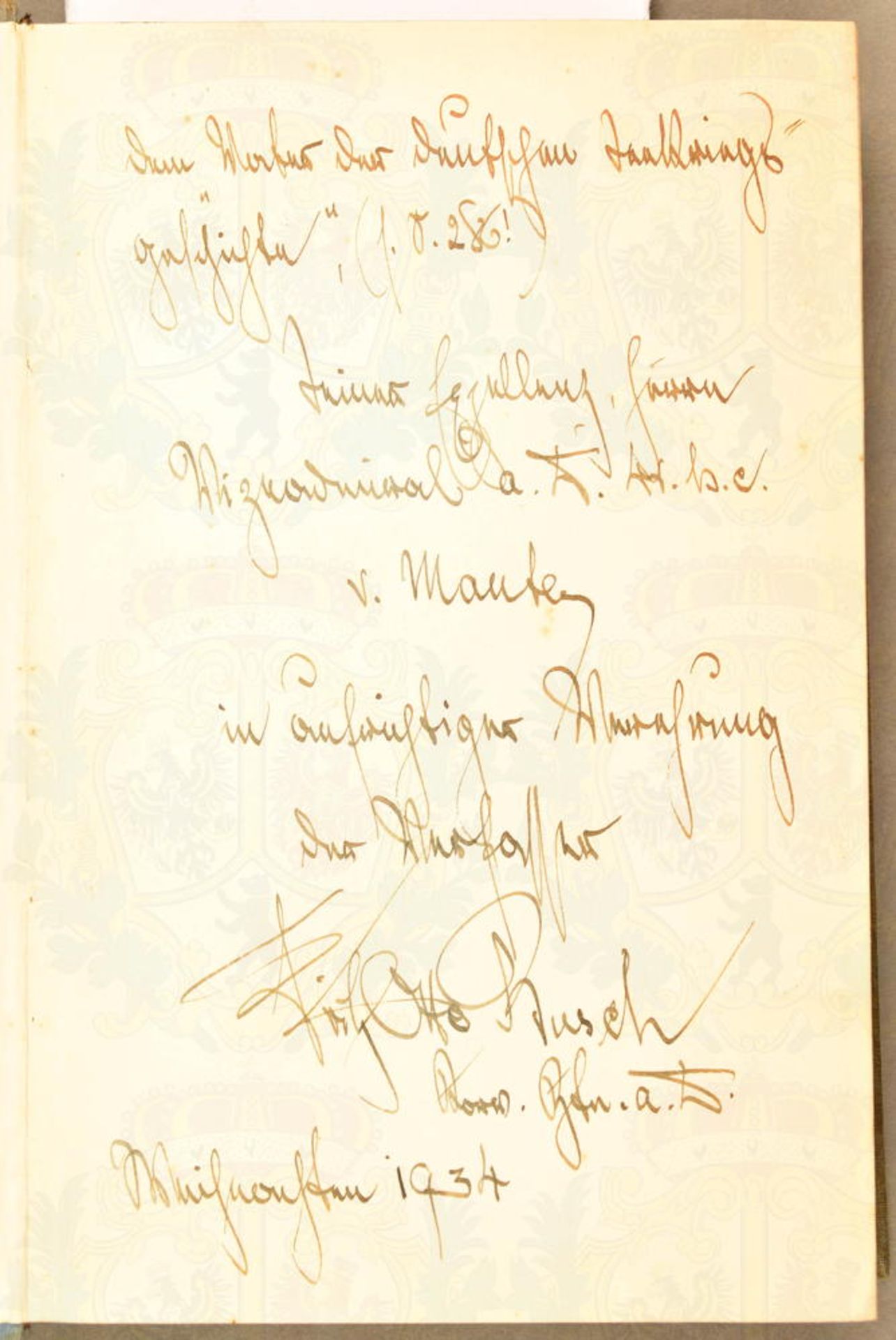 Original signature Fritz-Otto Busch - Image 2 of 2