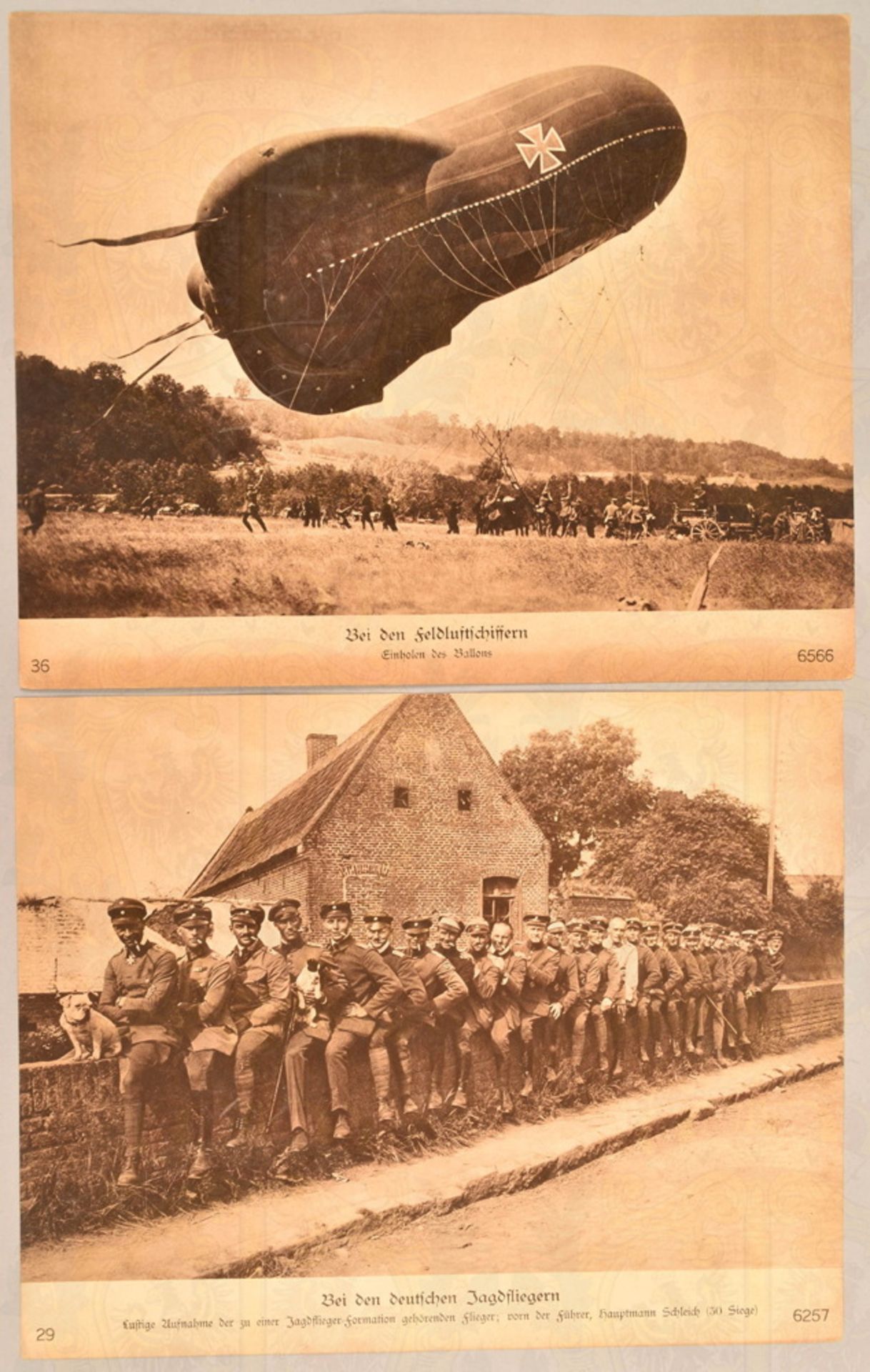 6 Aushangfotos Fliegertruppe 1. Weltkrieg - Image 2 of 2