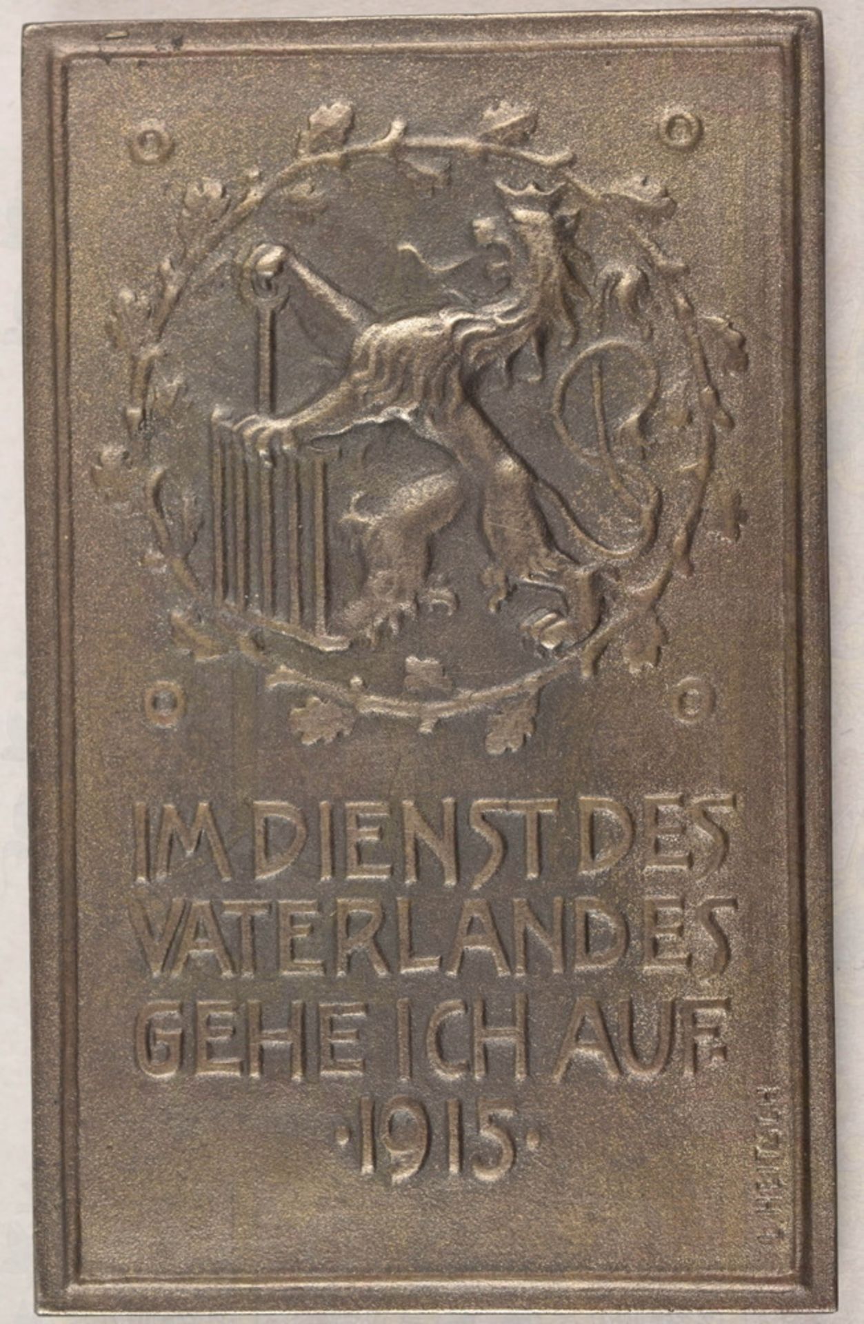 Plakette Eiserner Ritter Elberfeld 1915 - Bild 3 aus 4