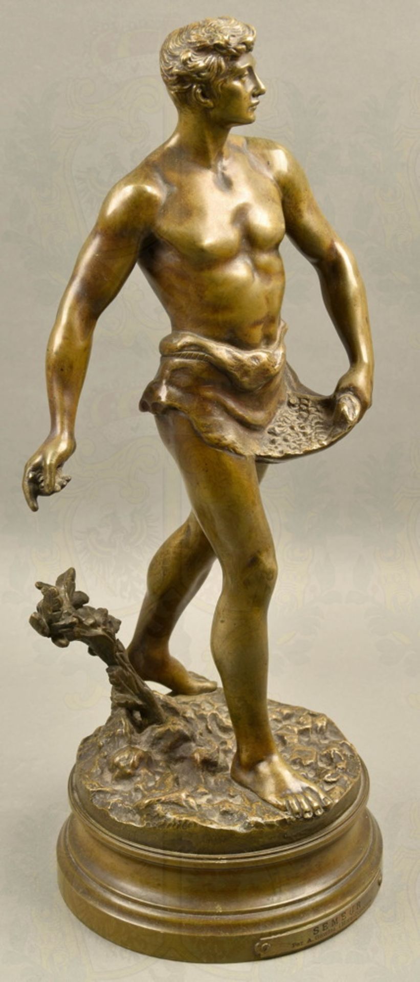 Bronzeplastik Adrien E. Gaudez "Der Sämann" - Image 2 of 5