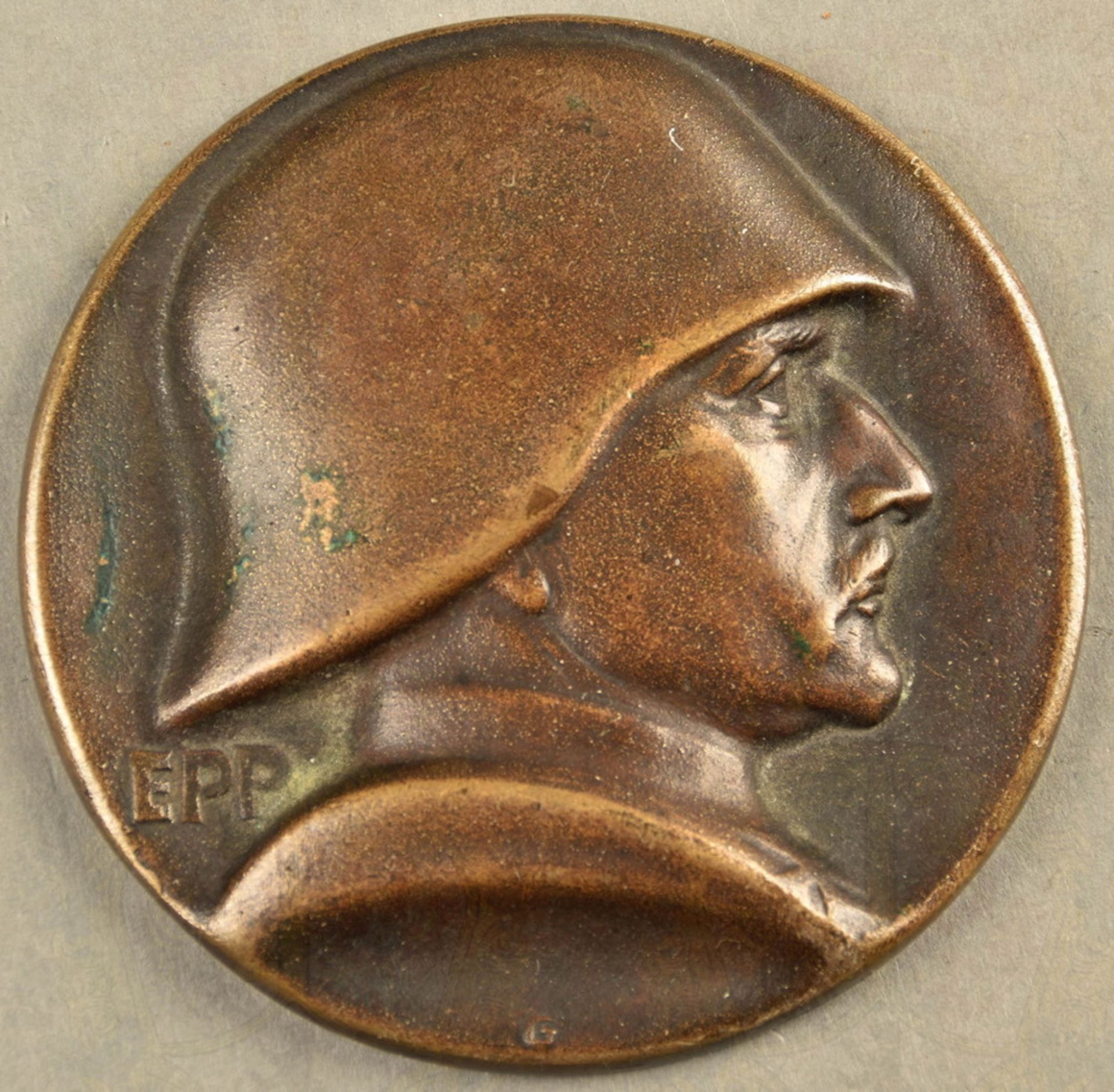 Grosse Bronzeplakette Freikorps Epp 1919