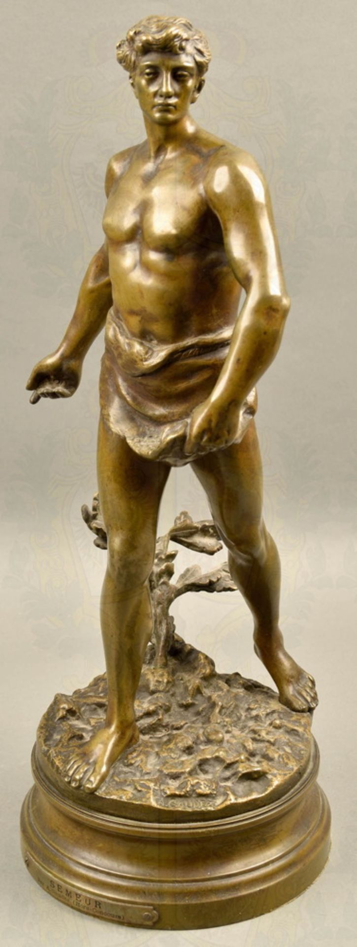 Bronzeplastik Adrien E. Gaudez "Der Sämann"