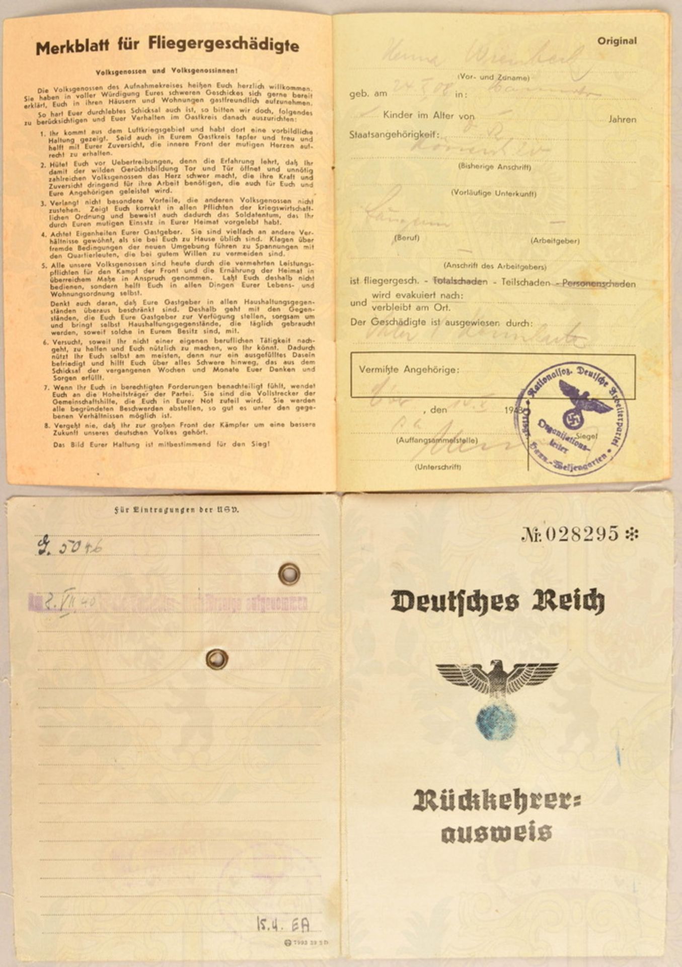 Dokumenten- und Urkundengruppe lettischer Aussiedler - Image 3 of 3