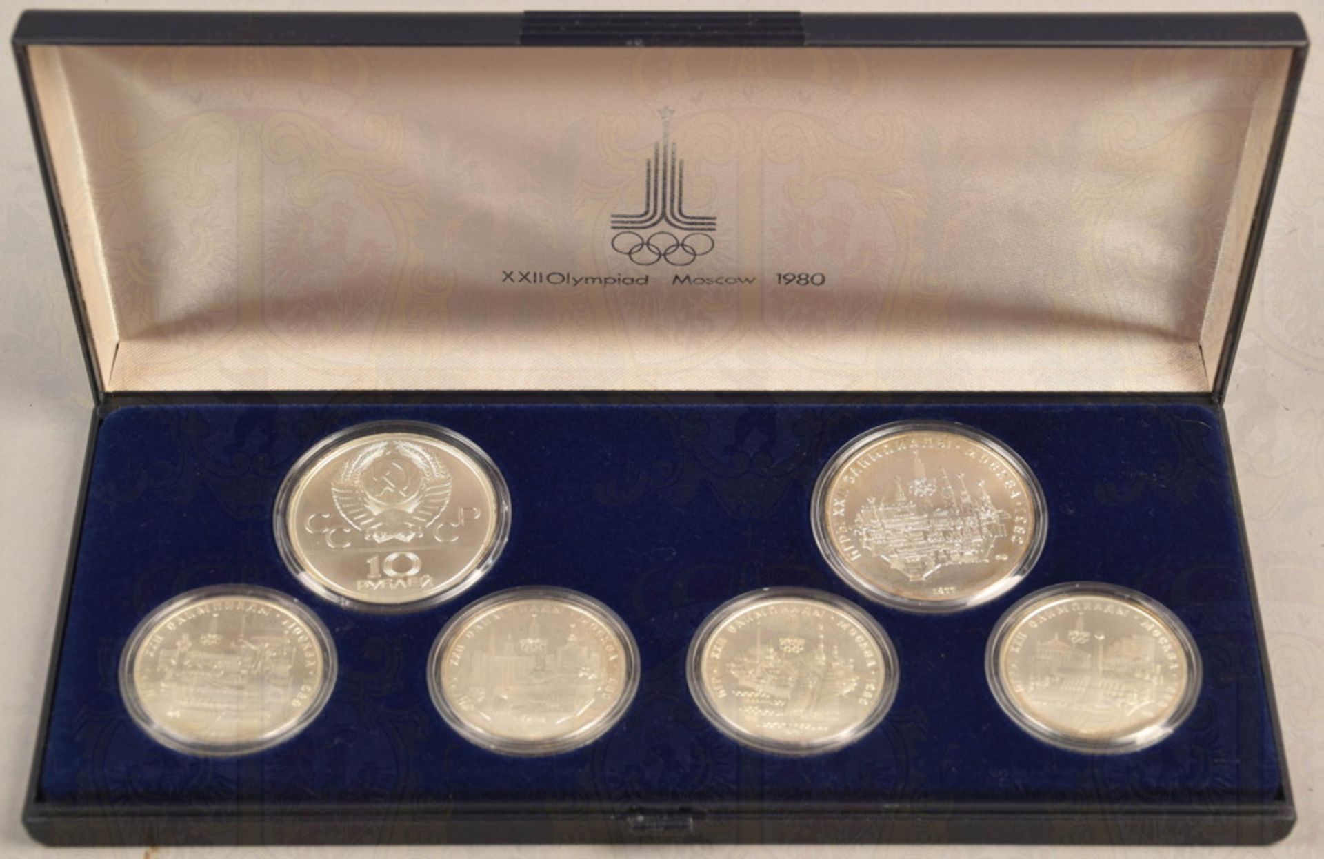 6 Silbermünzen Olympische Spiele Moskau 1980
