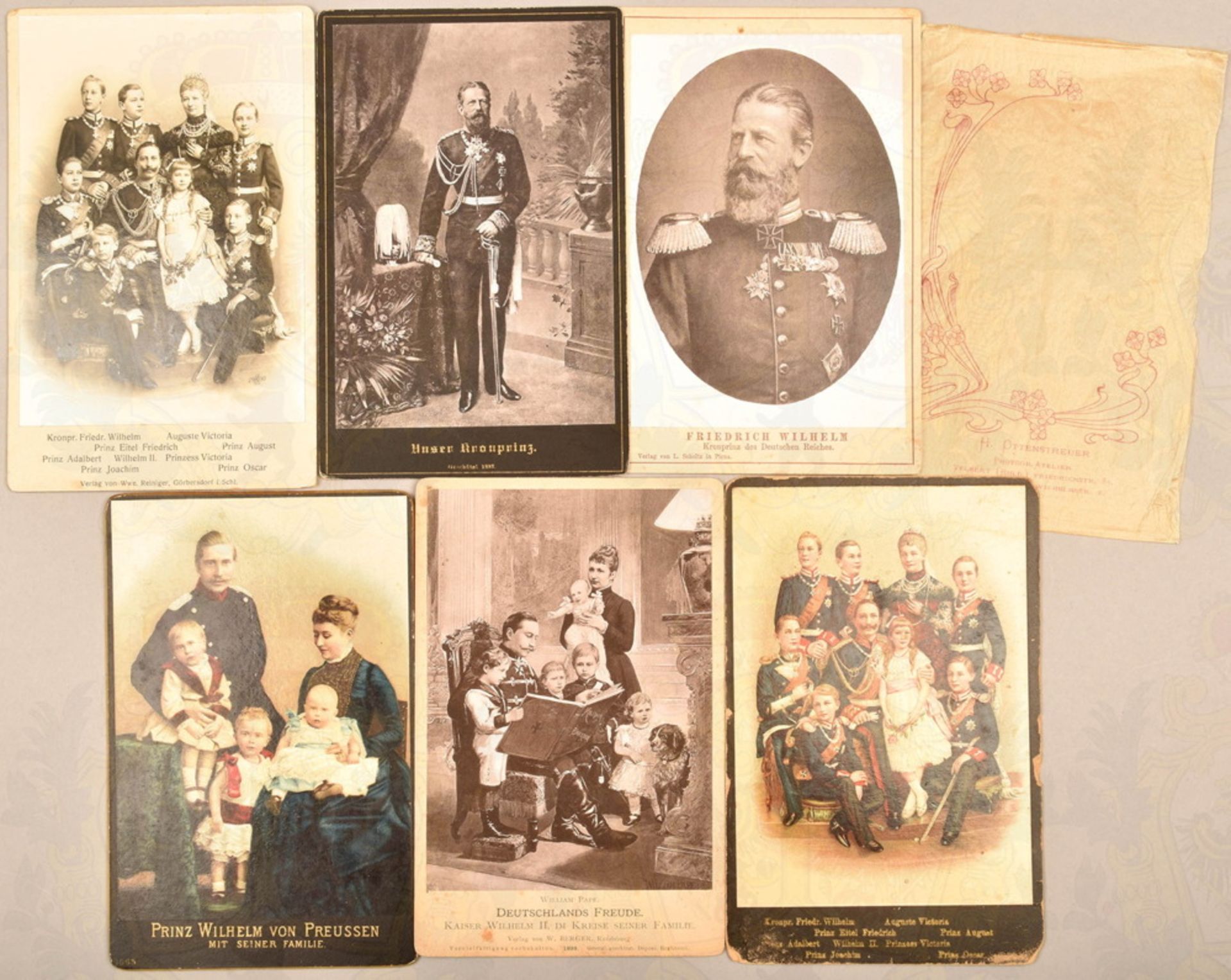 6 Kabinettfotos Kaiserhaus 1887-1898