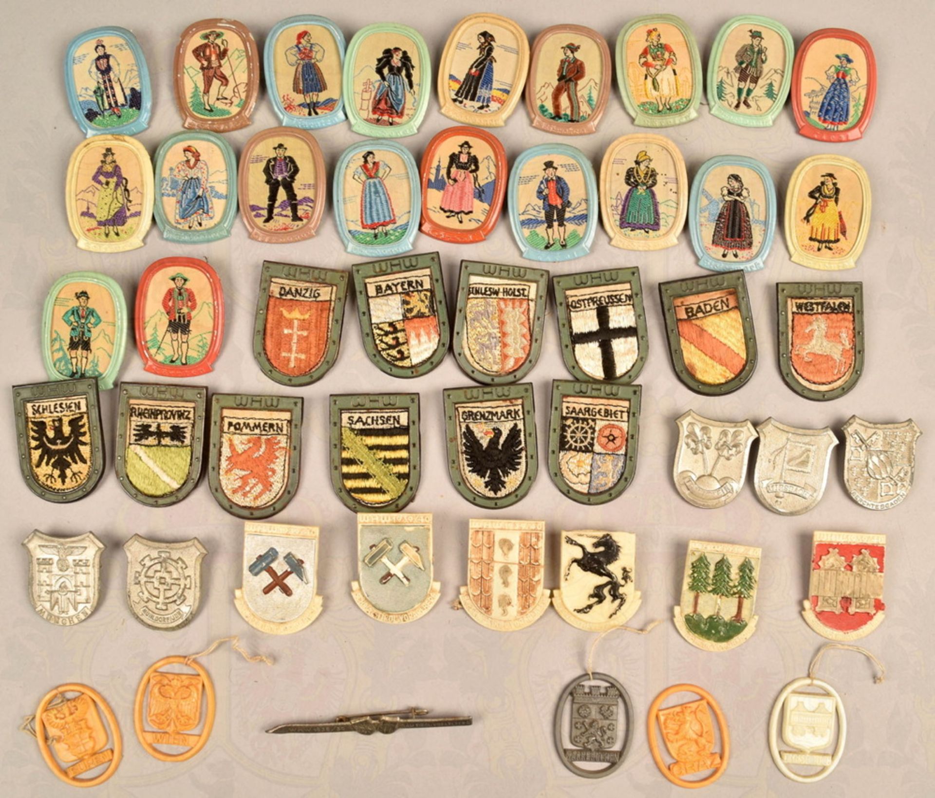 50 Spendenbelege Wappen und Trachten 1936-1939
