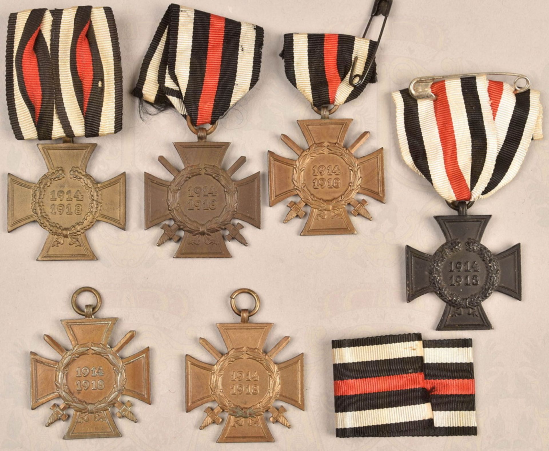 6 Ehrenkreuze des WK 1914-1918