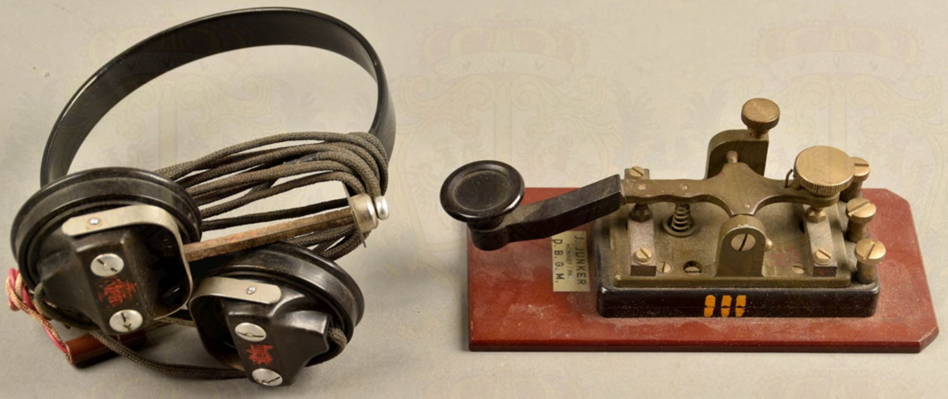Junker-Morsegerät mit Kopfhörer
