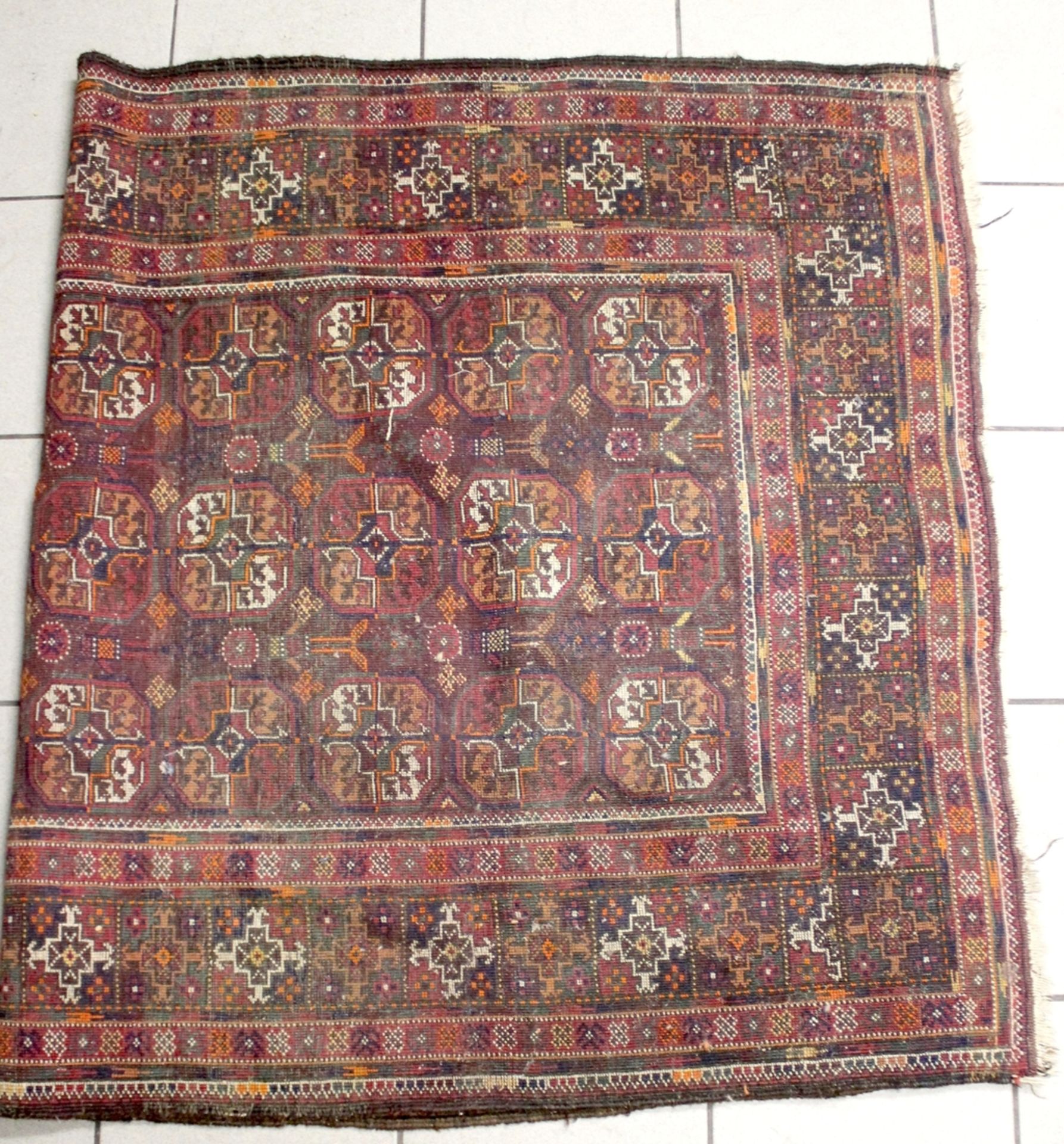 Turkmenischer Teppich selten um 1890 - Image 4 of 5
