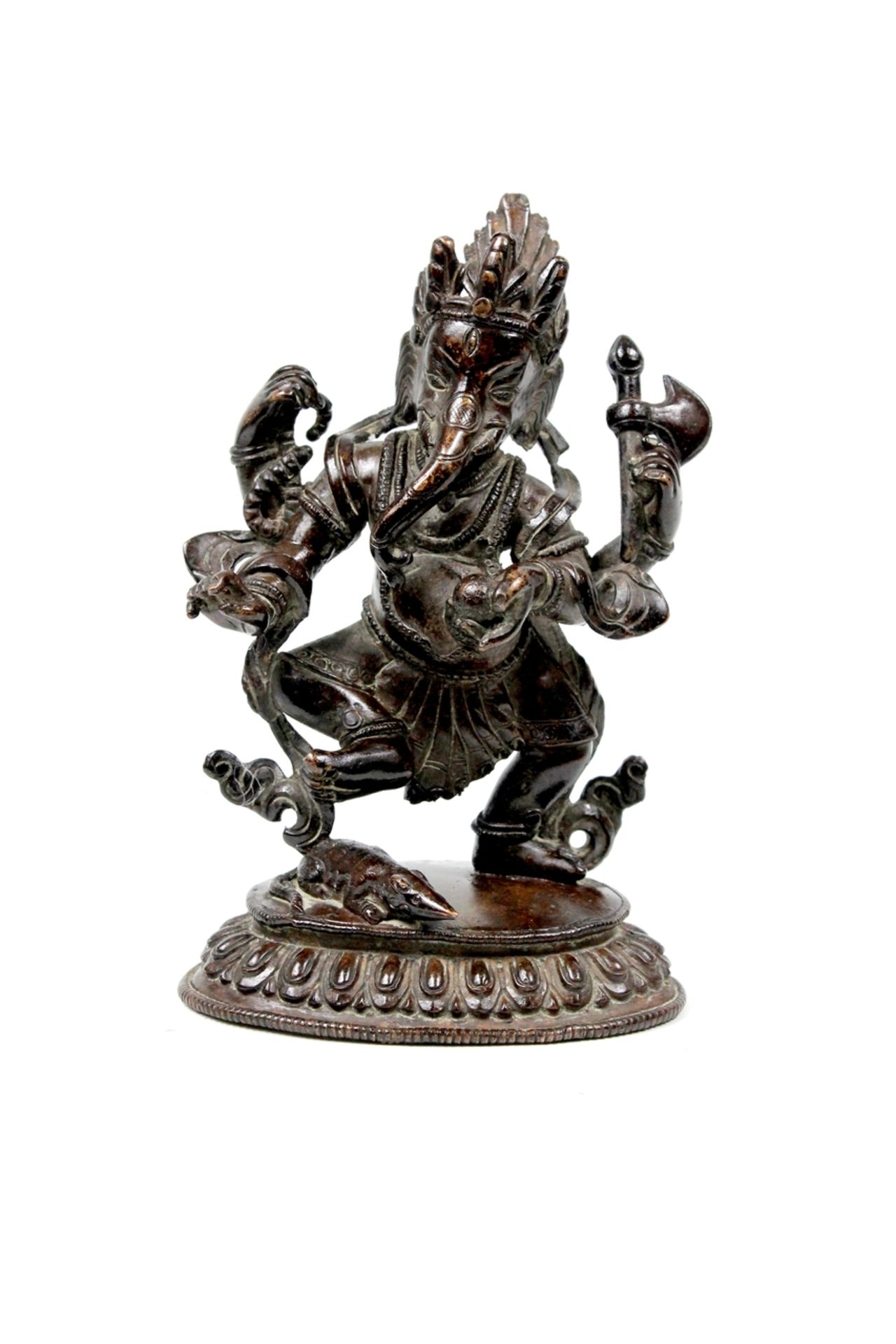 Tibet Bronzefigur eines tanzenden Ganesha, 18./19.Jhdt.