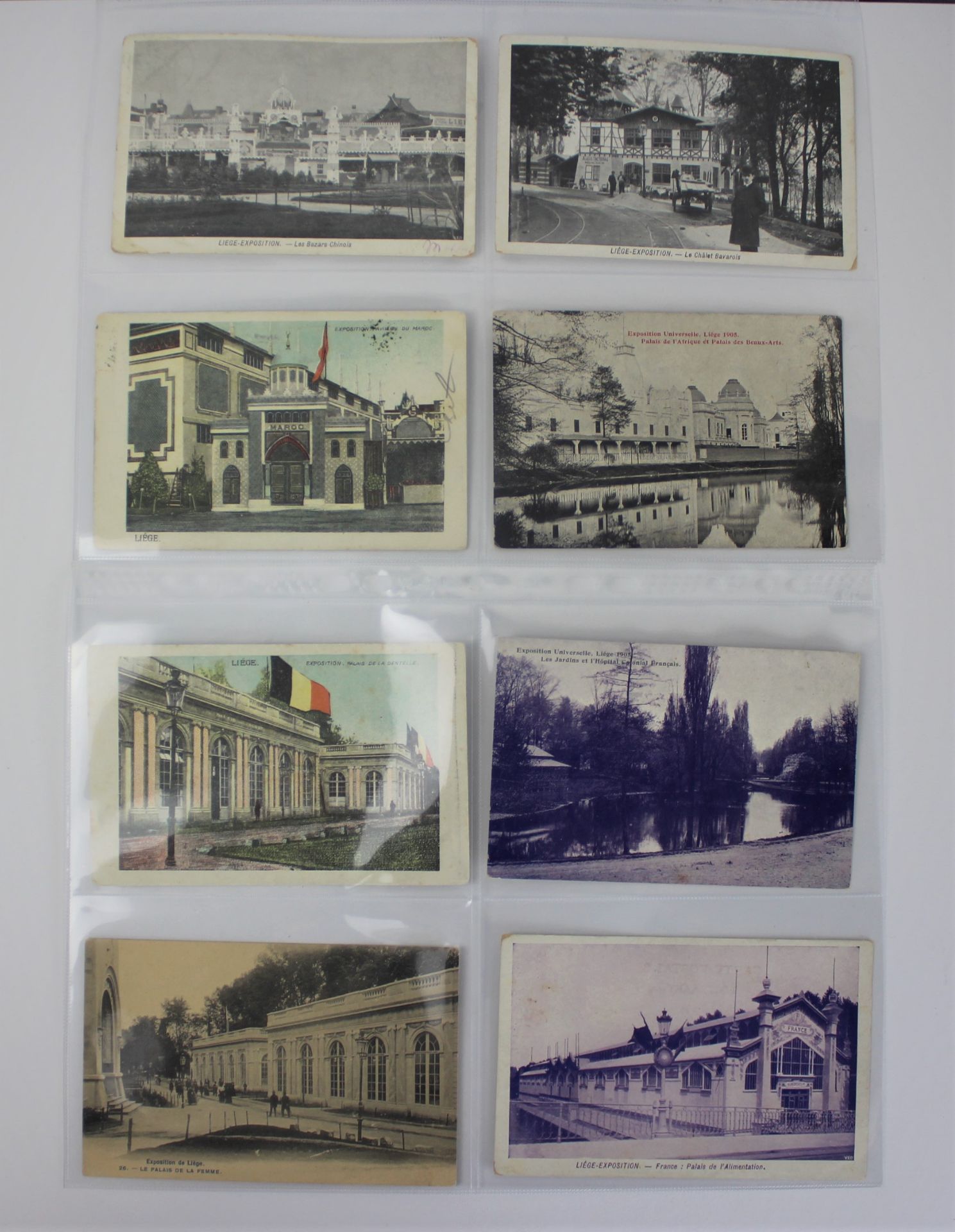 Konvolut 8 Postkarten " Weltausstellung Lüttich "