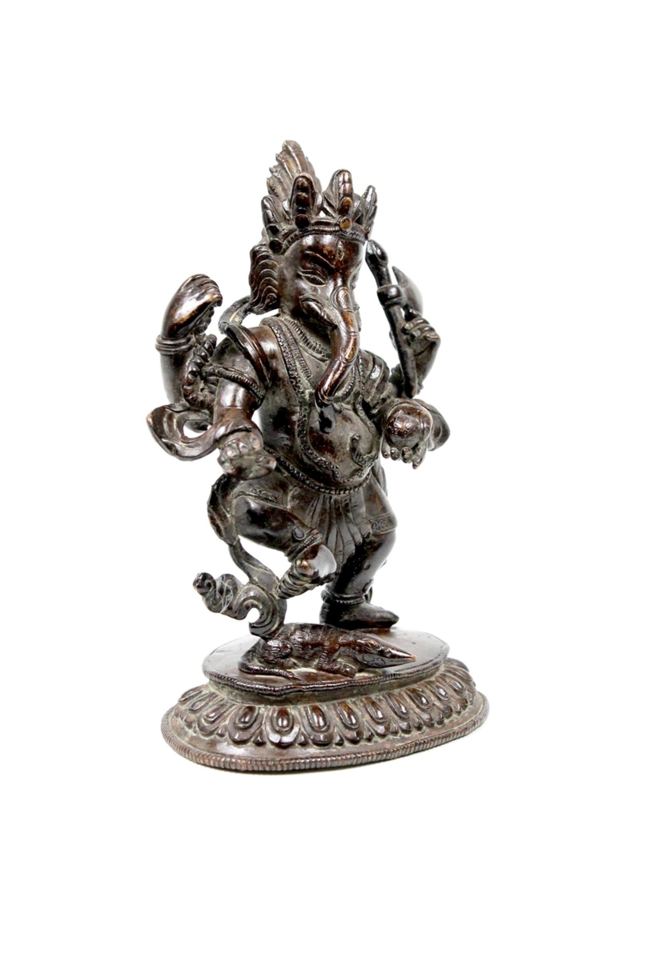 Tibet Bronzefigur eines tanzenden Ganesha, 18./19.Jhdt. - Bild 2 aus 6