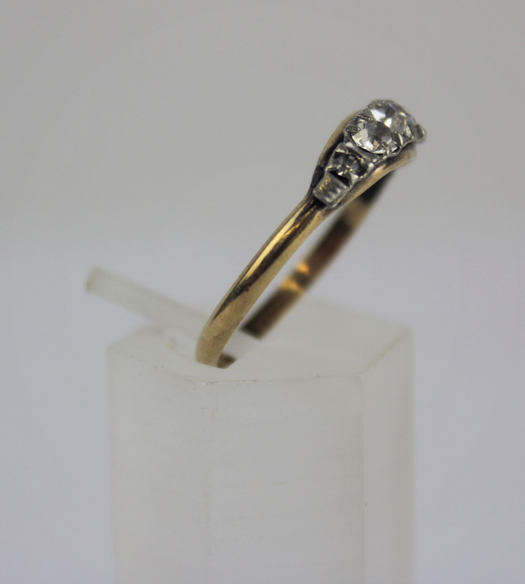 Gold Jugendstil Ring mit wohl Diamanten - Bild 2 aus 2