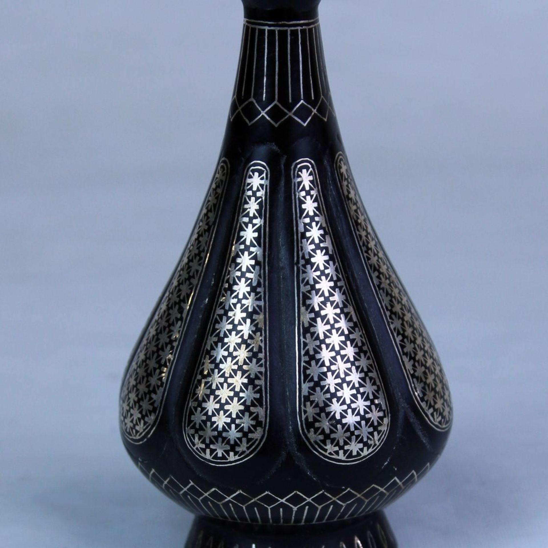 Indien Bidri Vase - Bild 2 aus 3