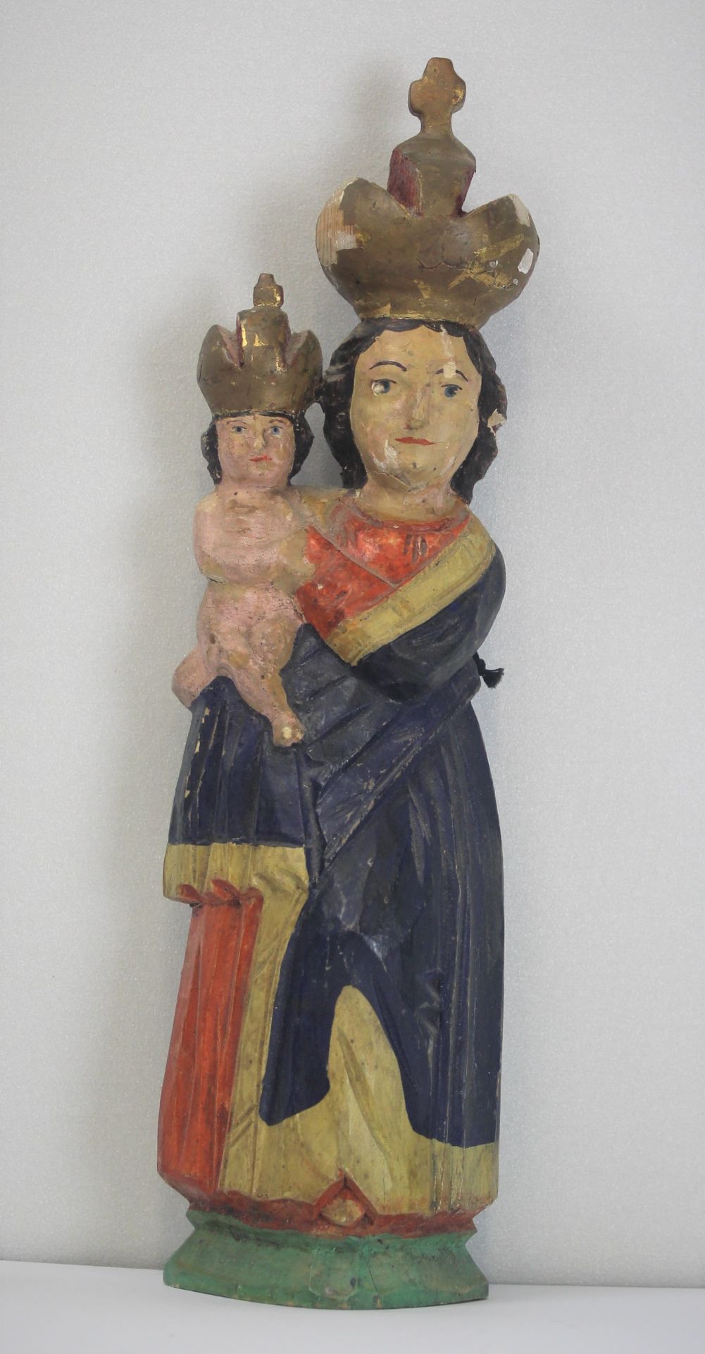 Heiligenfigur " Madonna mit Kind " 18. / 19. Jhdt.